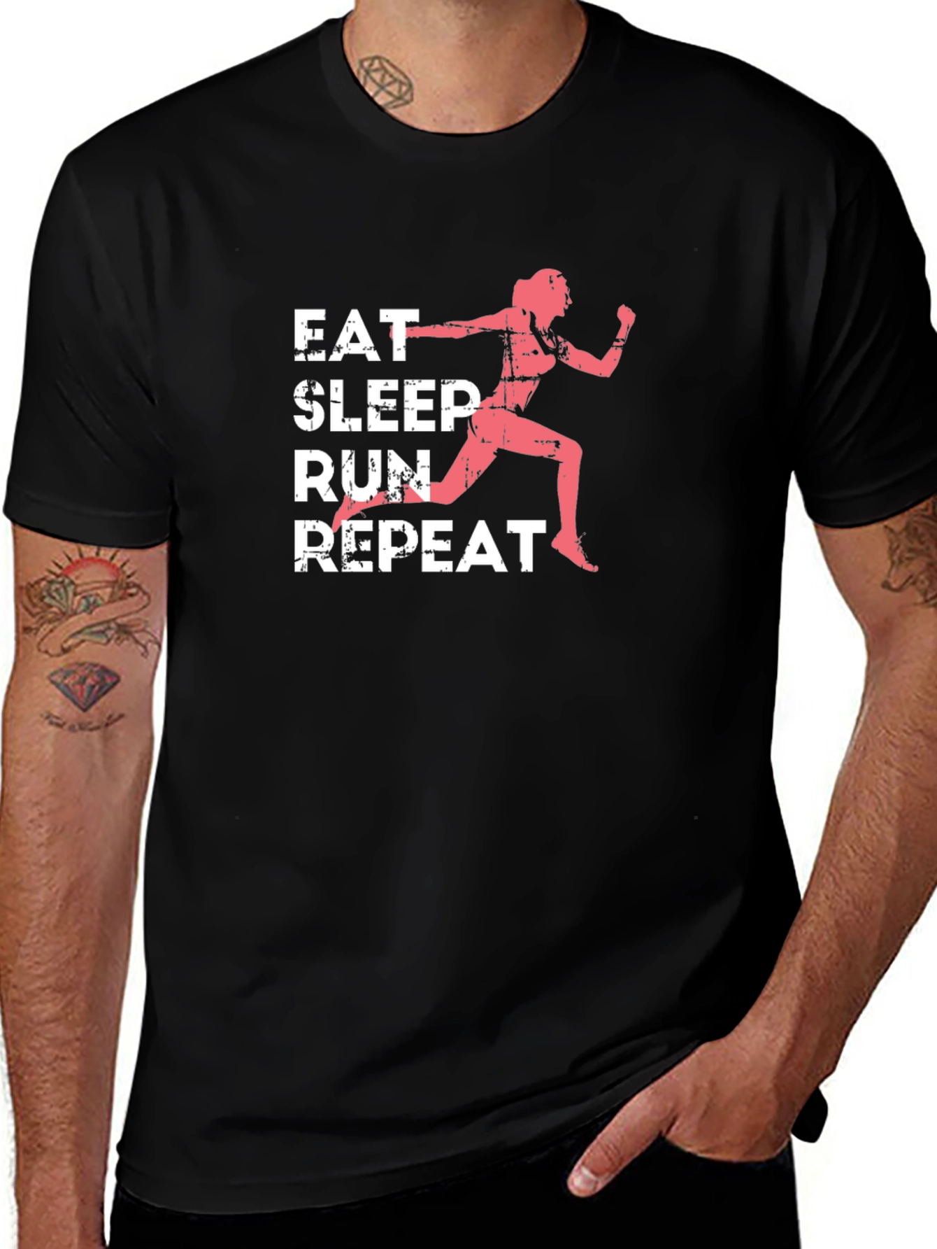 Eat Sleep Run Repeat Graphic T-Shirt