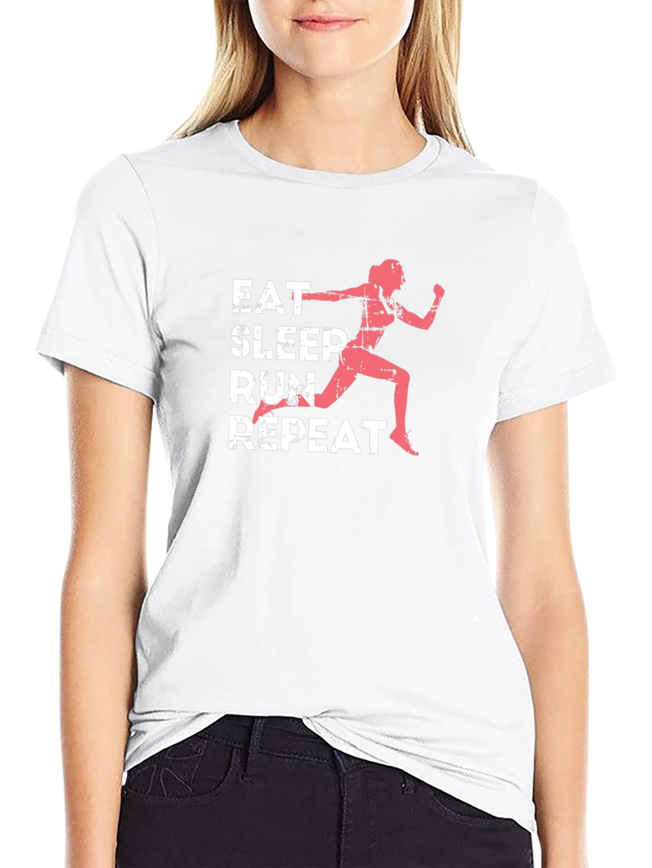 Eat Sleep Run Repeat Graphic T-Shirt