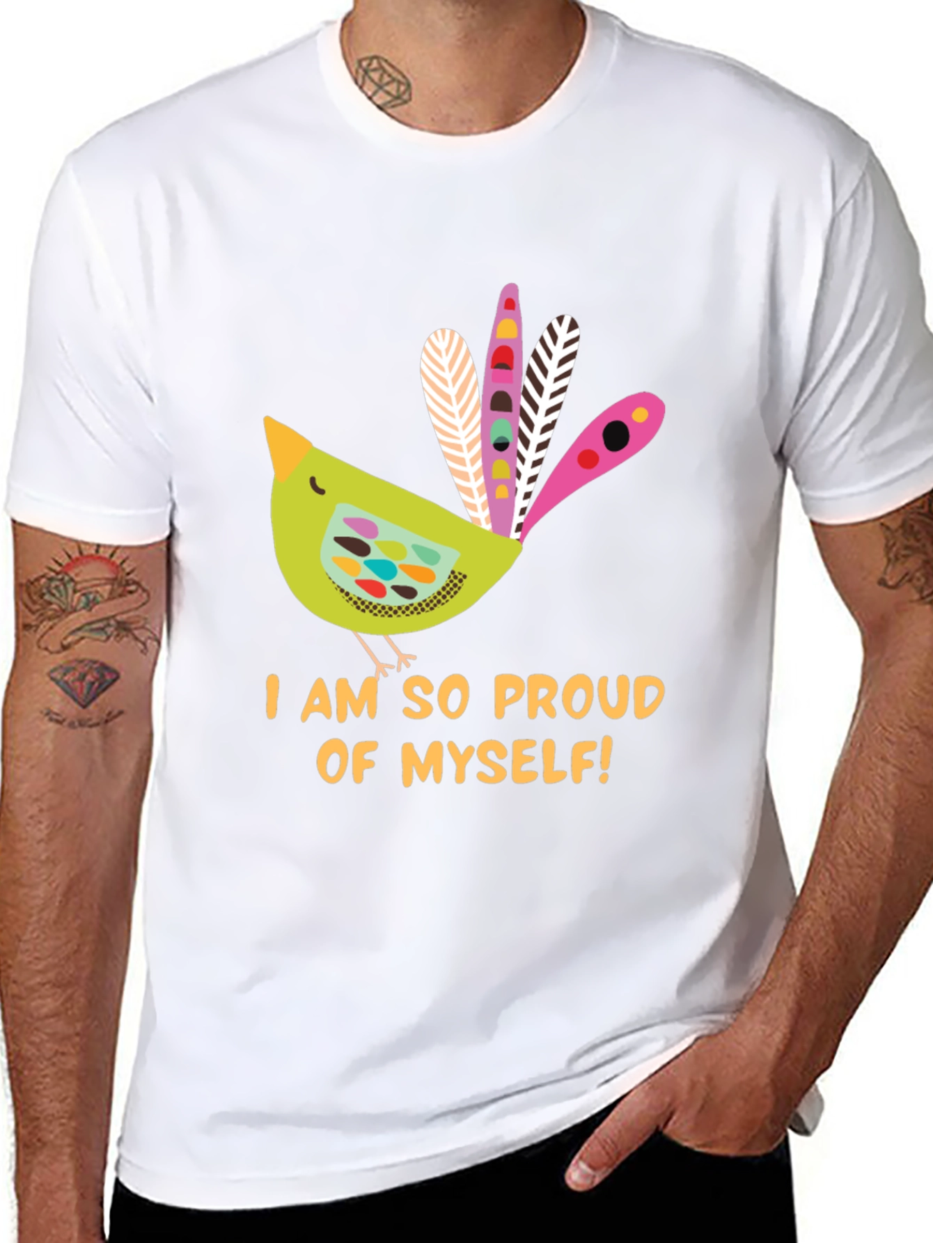Proud Bird Graphic Tee - Black Unisex T-Shirt
