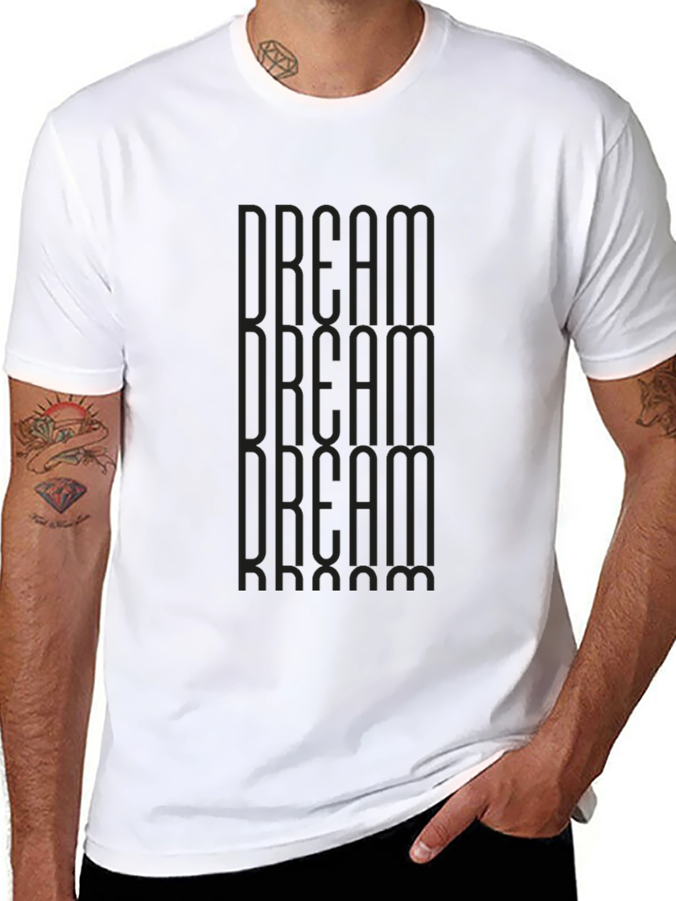 Dream Printed Black T-Shirt