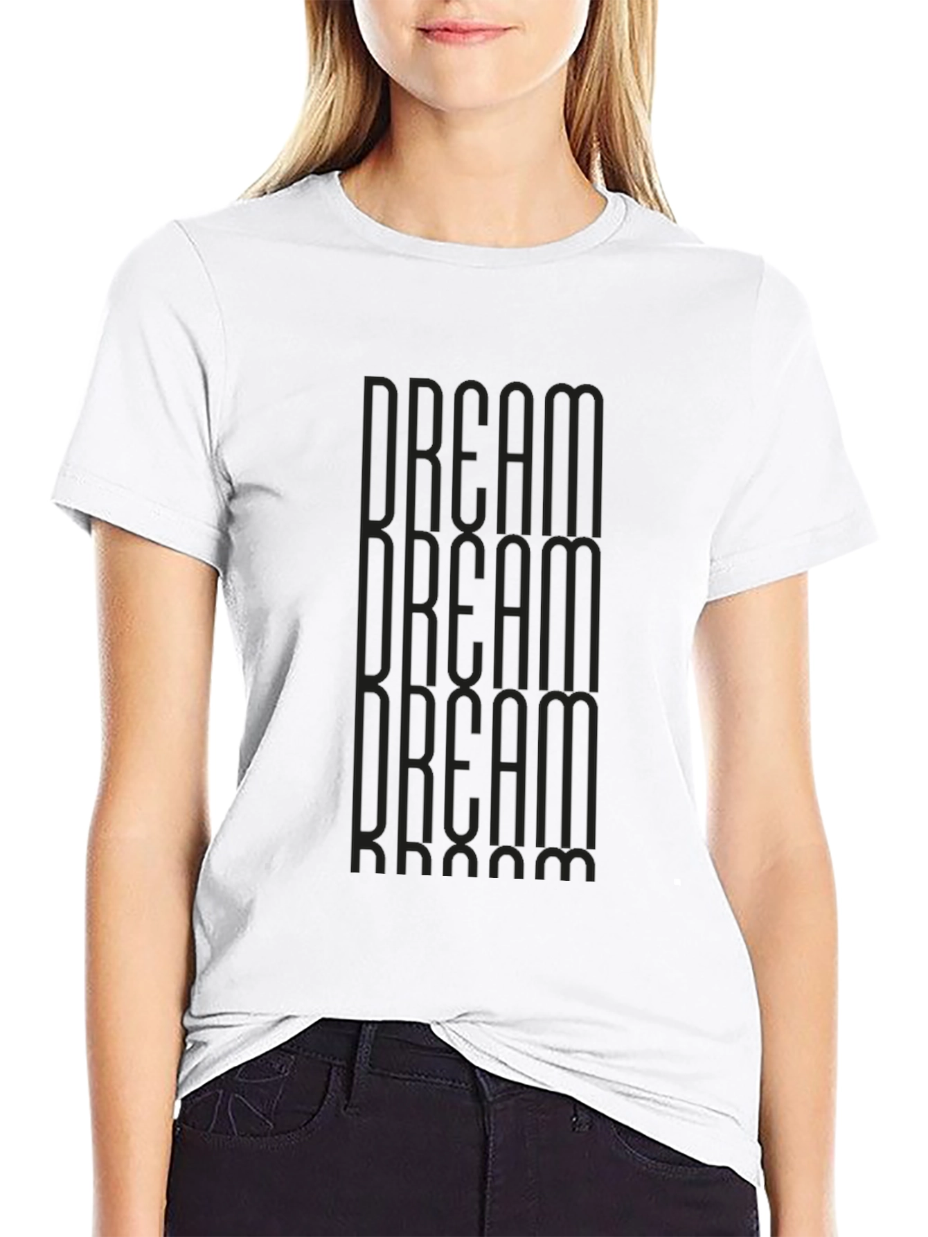Dream Printed Black T-Shirt