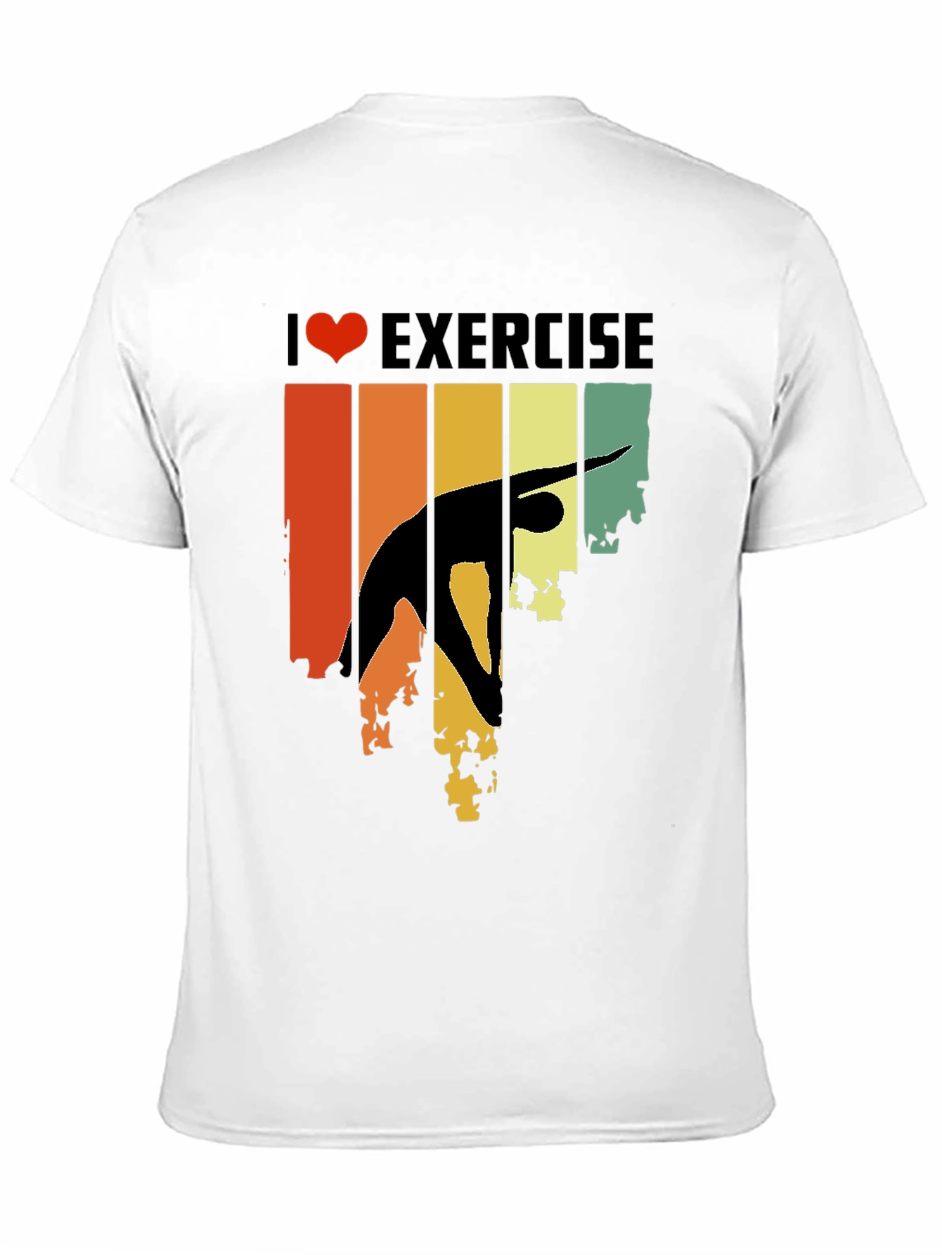 Retro I Love Exercise T-Shirt Gym Workout Tee