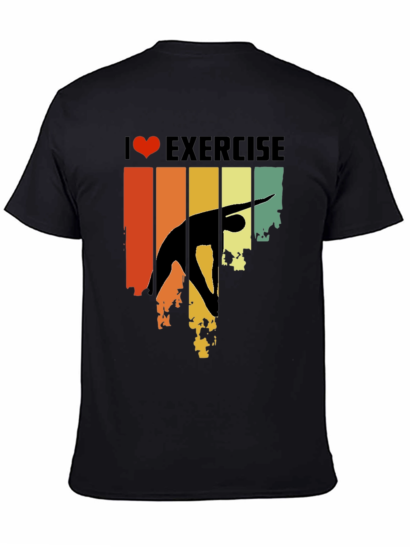 Retro I Love Exercise T-Shirt Gym Workout Tee