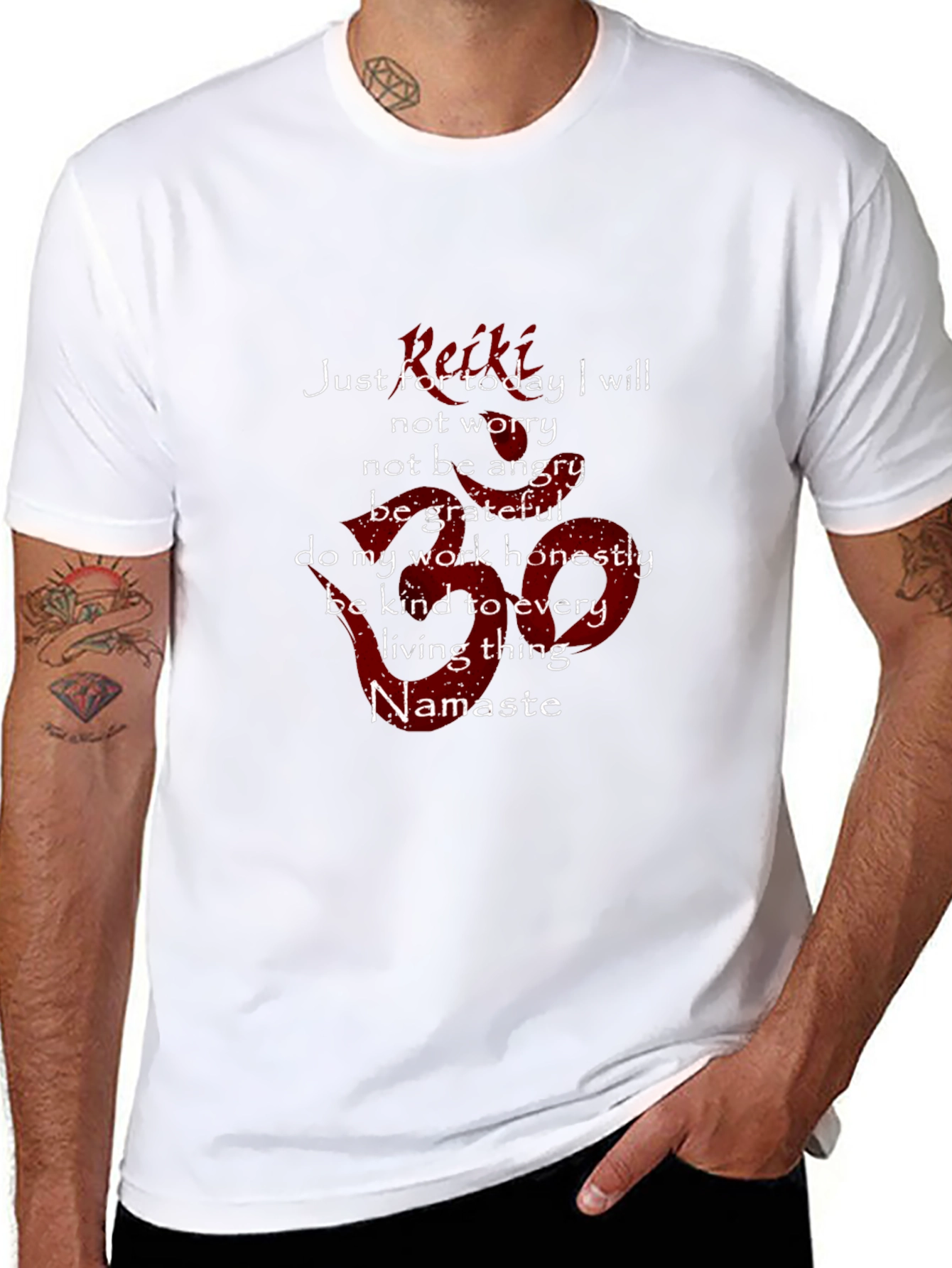 Reiki Namaste Graphic T-Shirt - Positive Affirmations