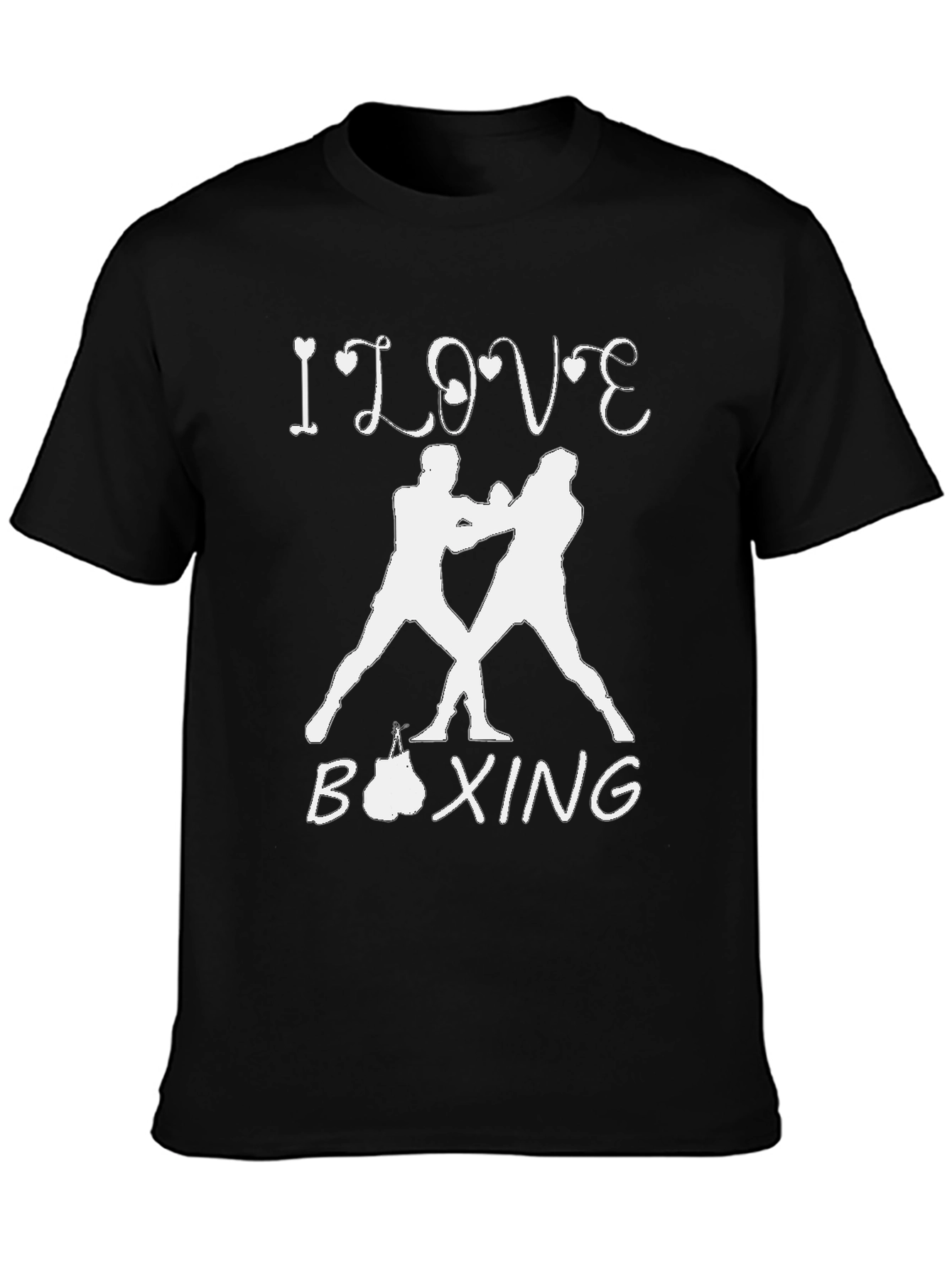 I Love Boxing Black T-Shirt