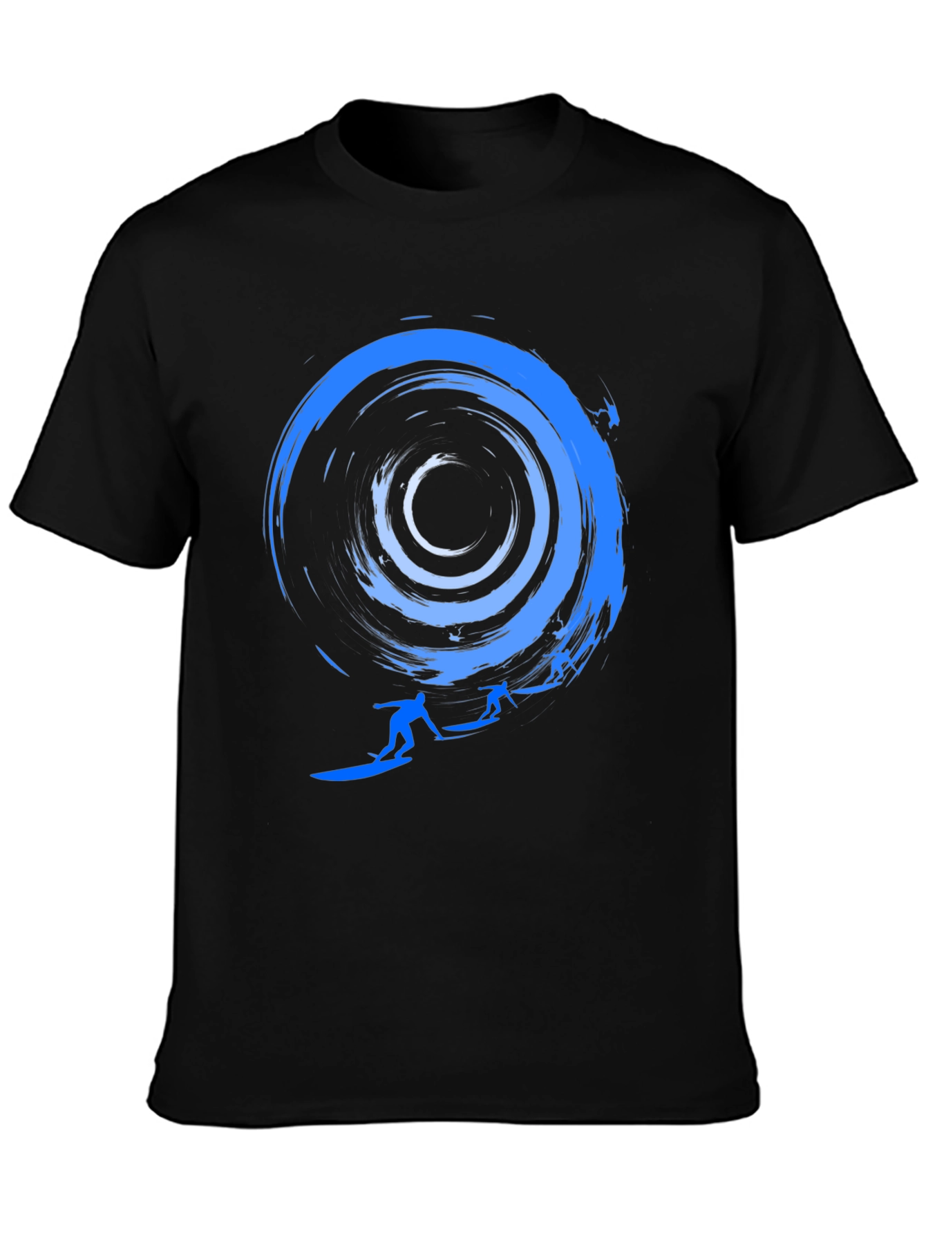 Surfing Wave Graphic Tee - Stylish Crew Neck T-Shirt