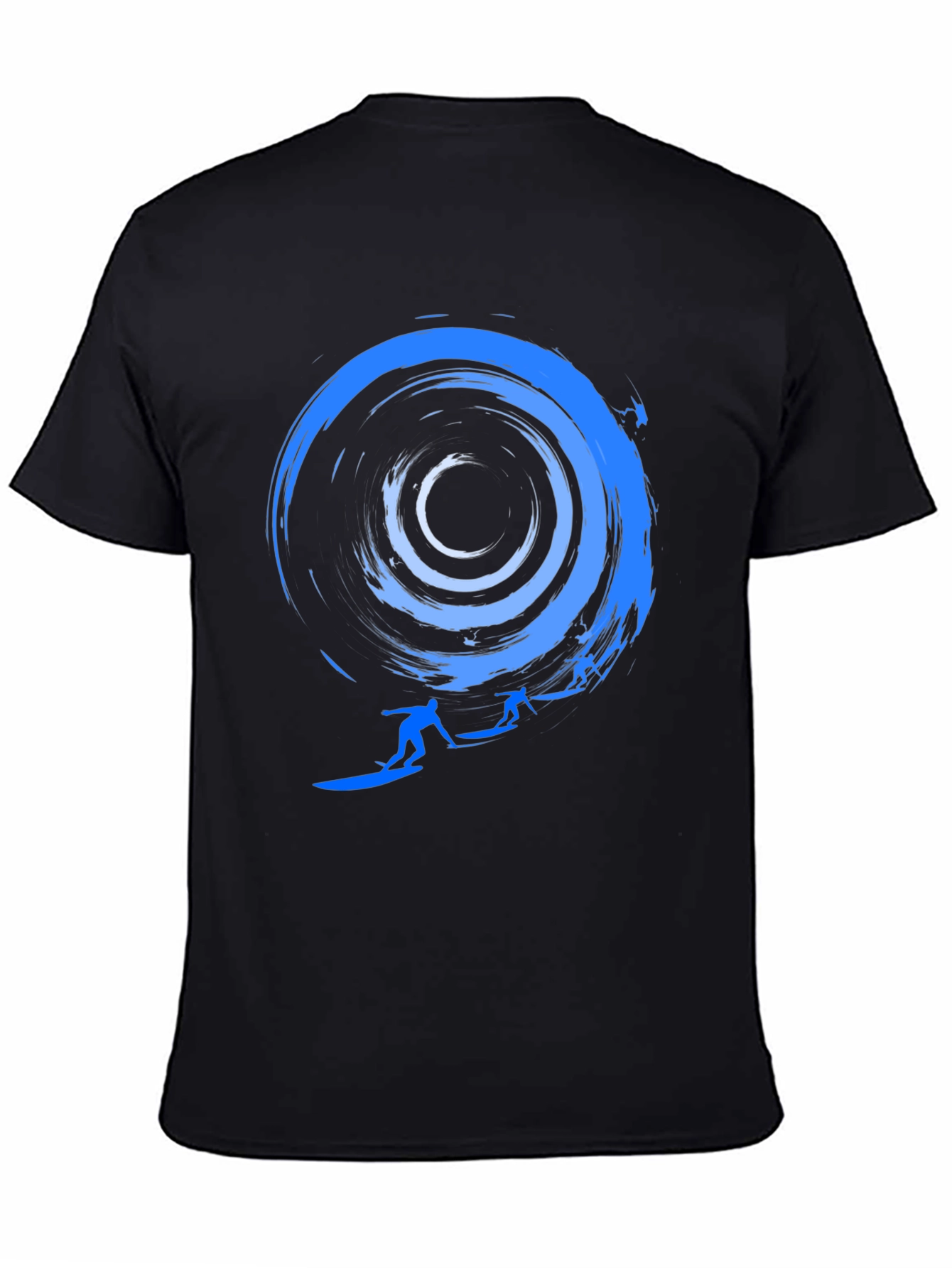Surfing Wave Graphic Tee - Stylish Crew Neck T-Shirt
