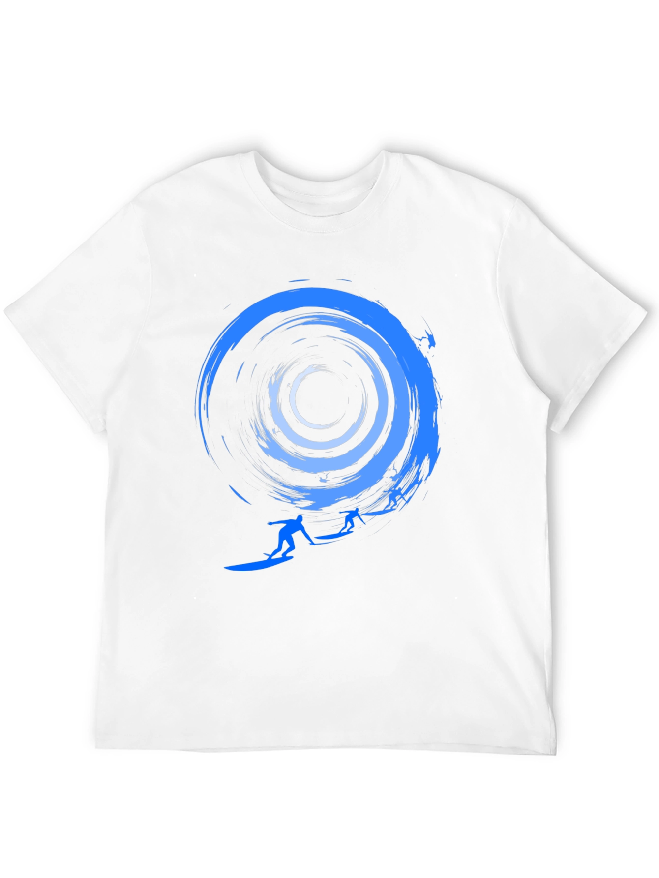 Surfing Wave Graphic Tee - Stylish Crew Neck T-Shirt