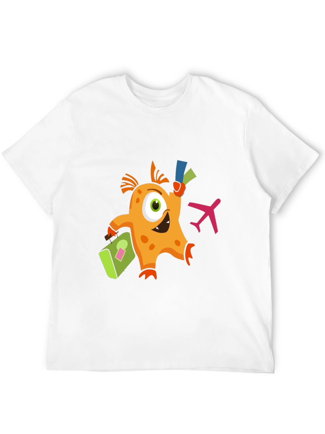 Monster Travel T-Shirt - Black Crew Neck
