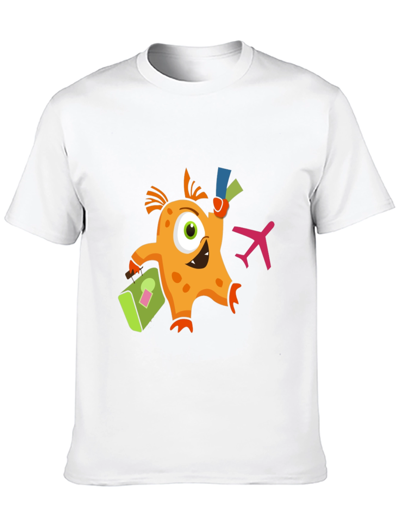 Monster Travel T-Shirt - Black Crew Neck