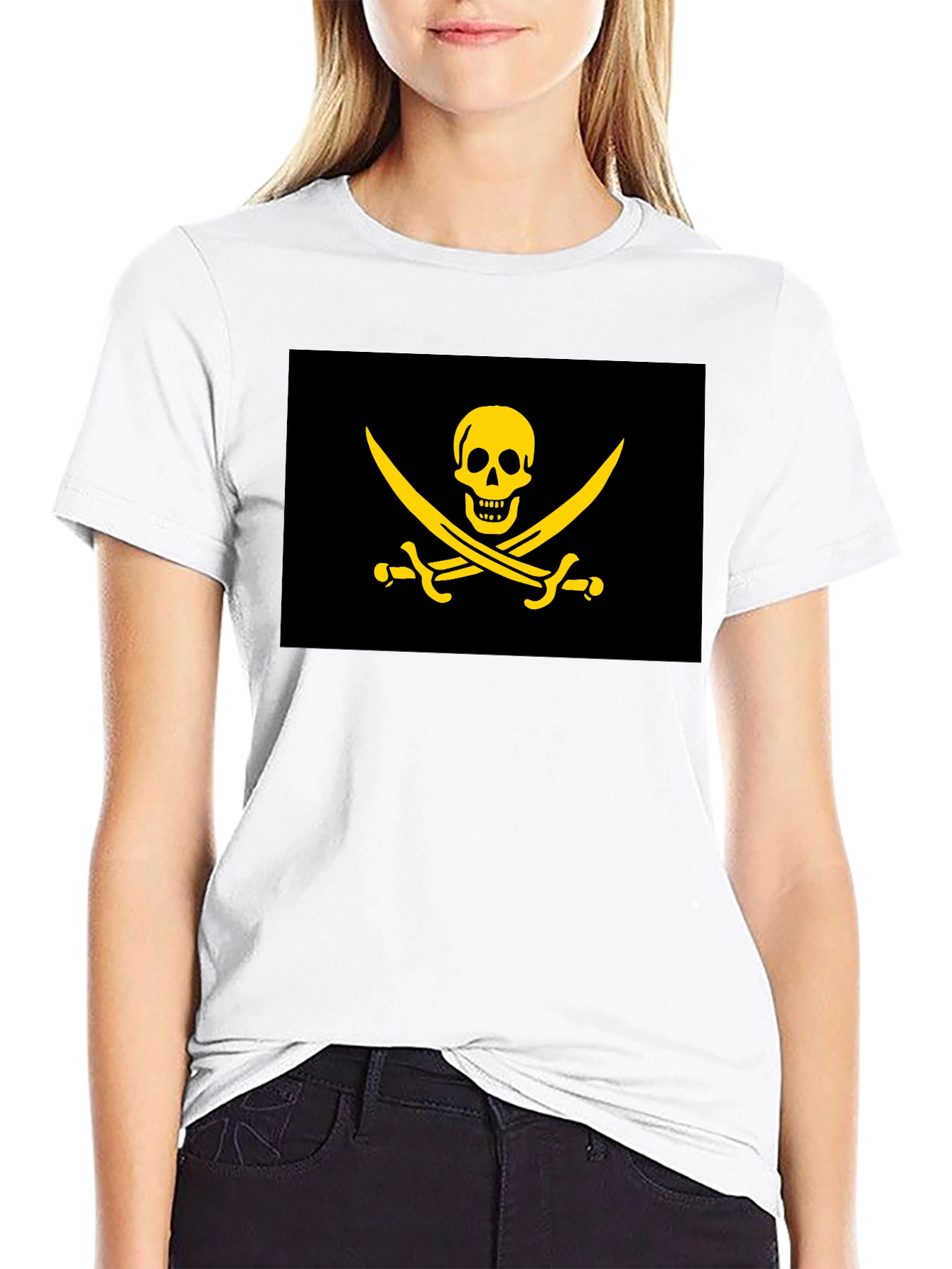 Pirate Flag Graphic T-Shirt - Black
