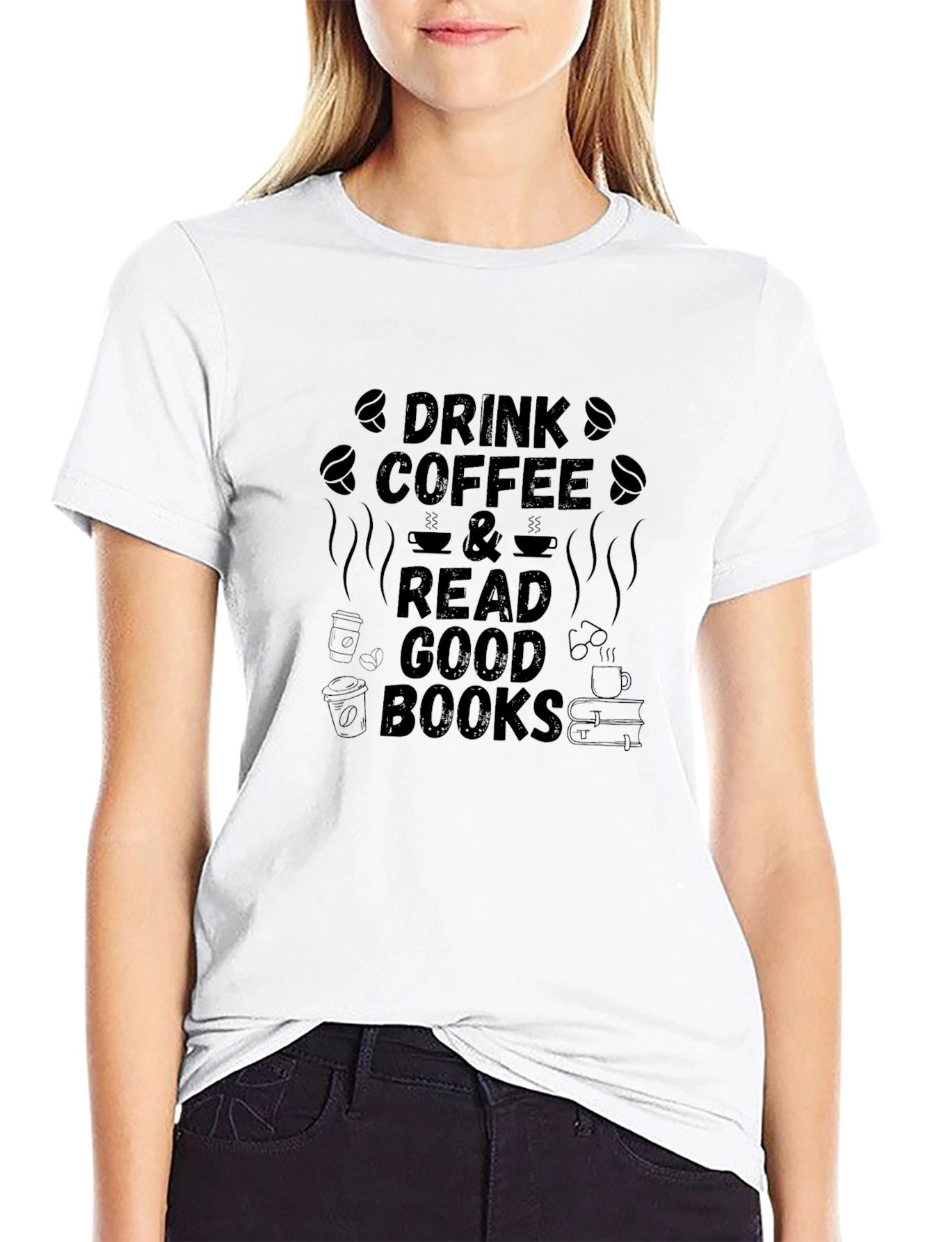 Drink Coffee and Read Good Books T-Shirt