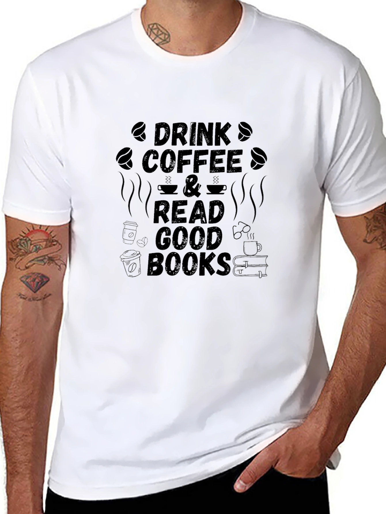 Drink Coffee and Read Good Books T-Shirt