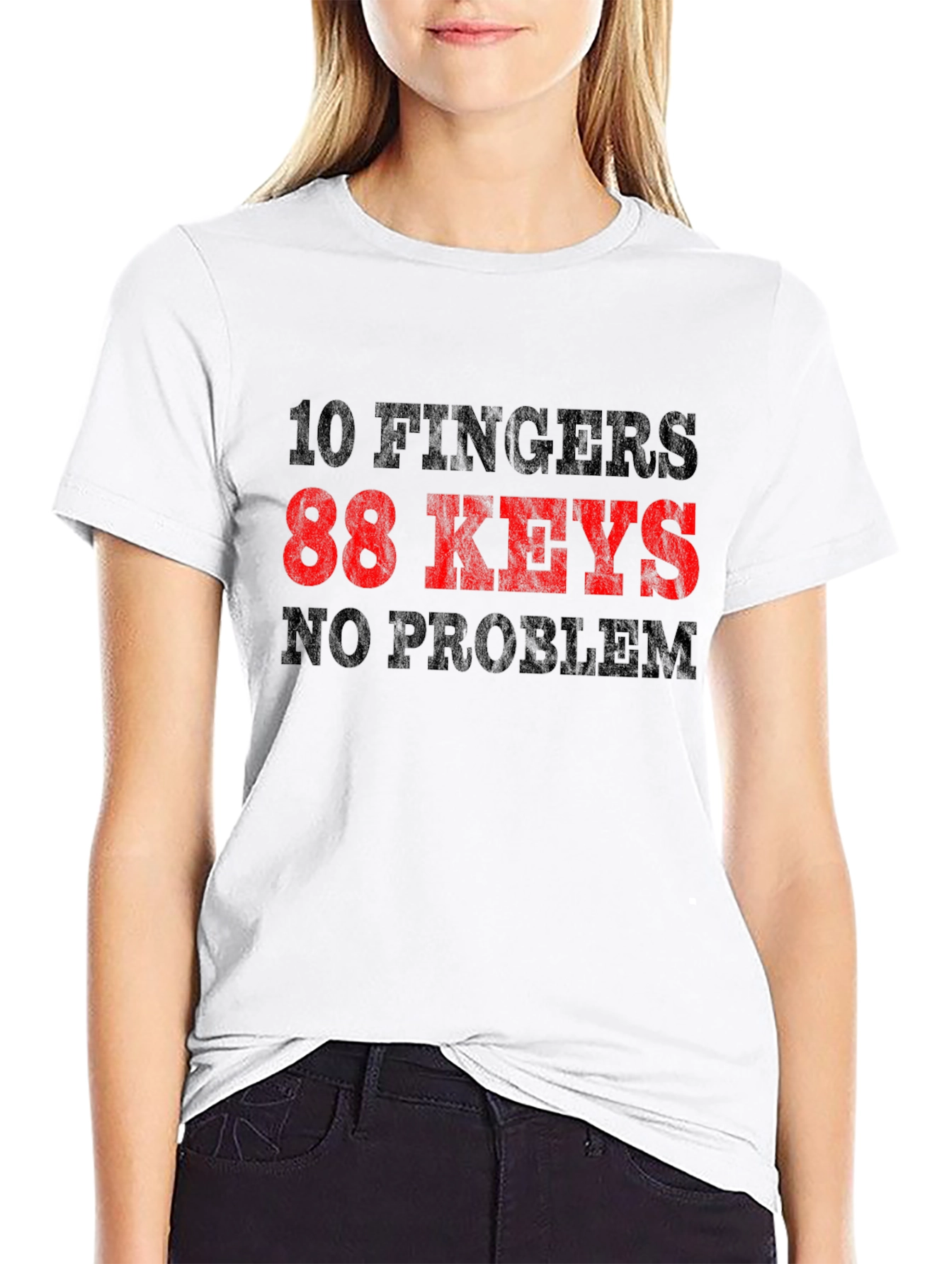 10 Fingers 88 Keys No Problem T-Shirt