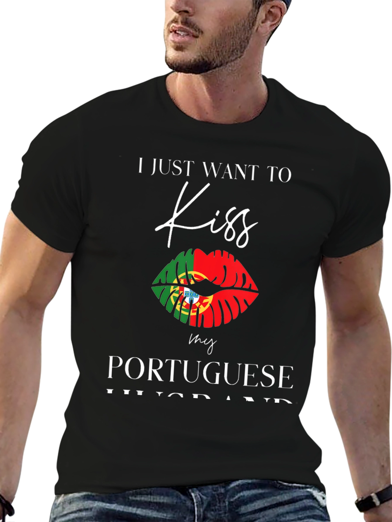 Portuguese Husband Kiss Graphic Tee