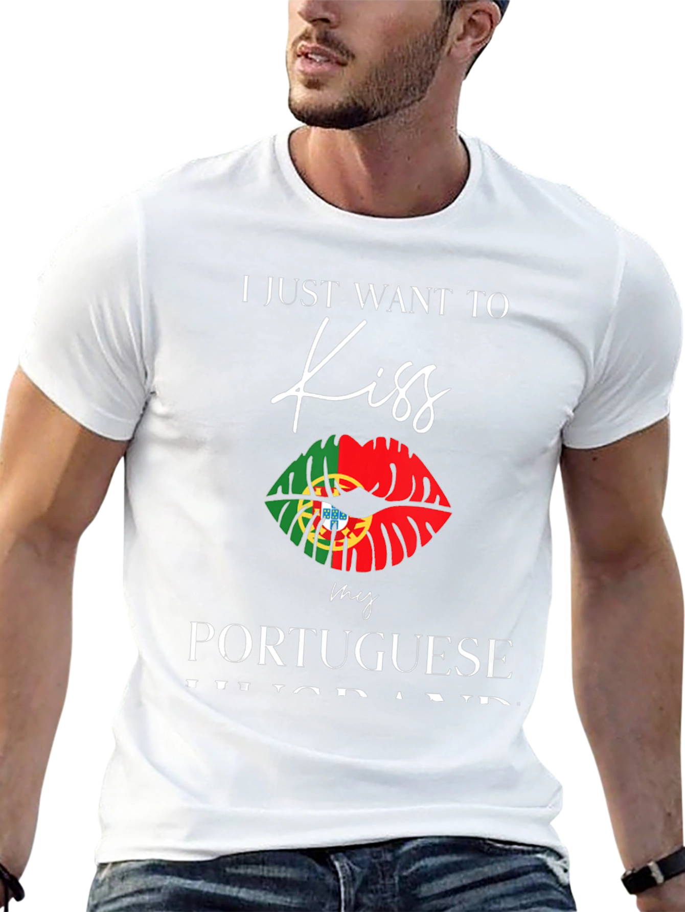 Portuguese Husband Kiss Graphic Tee