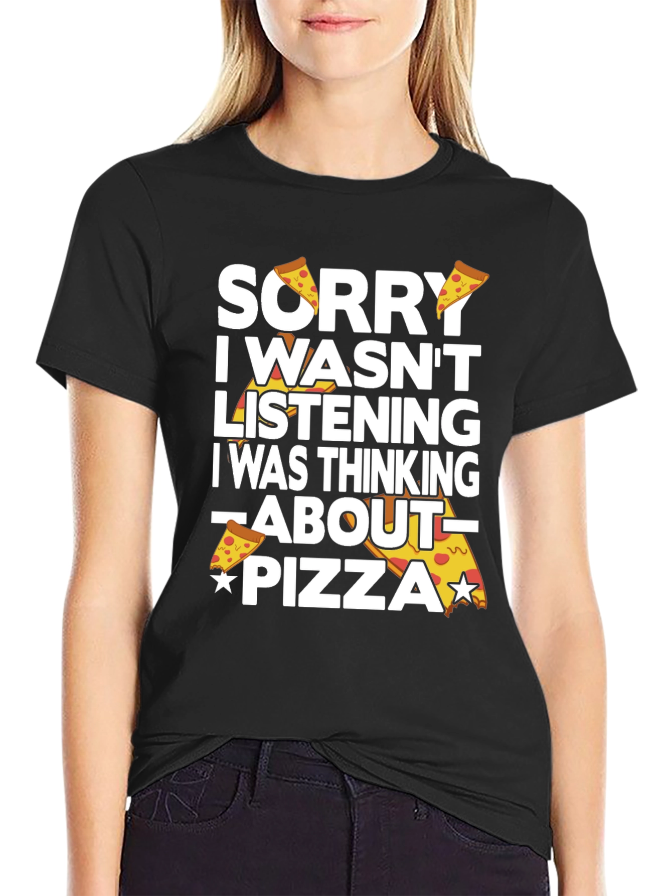 Sorry Pizza Funny Graphic T-Shirt