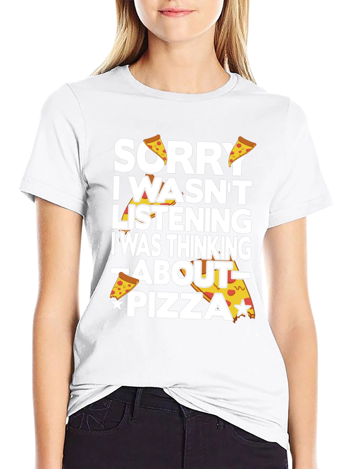 Sorry Pizza Funny Graphic T-Shirt