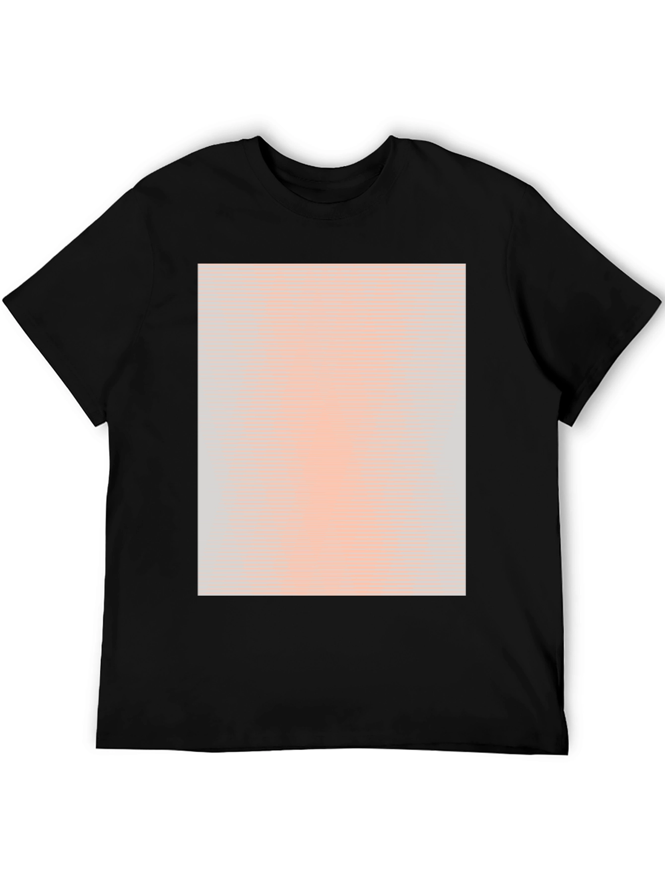Mens Black Crew Neck T-Shirt with Graphic Print