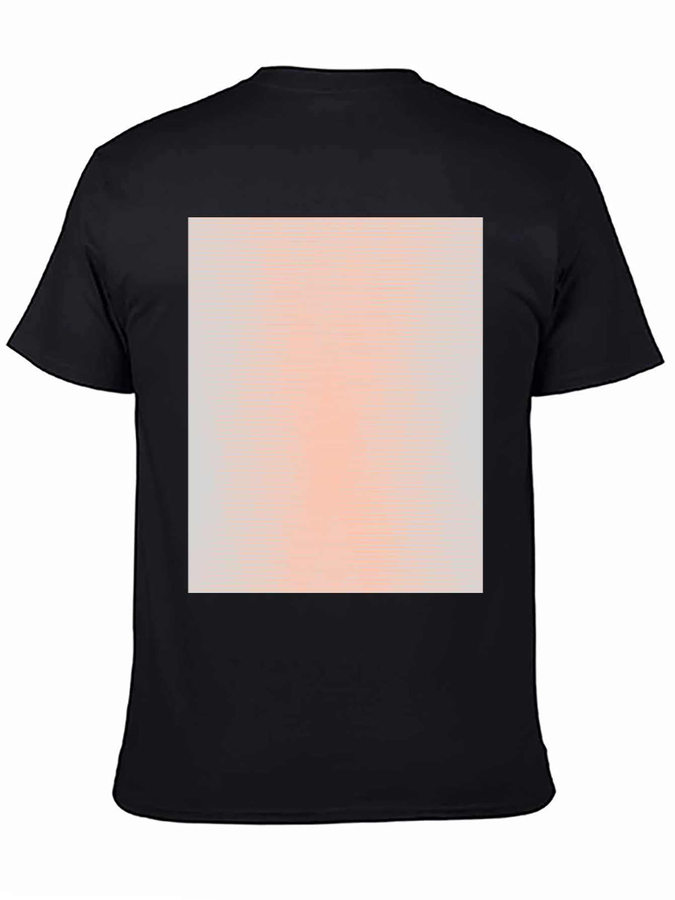 Mens Black Crew Neck T-Shirt with Graphic Print