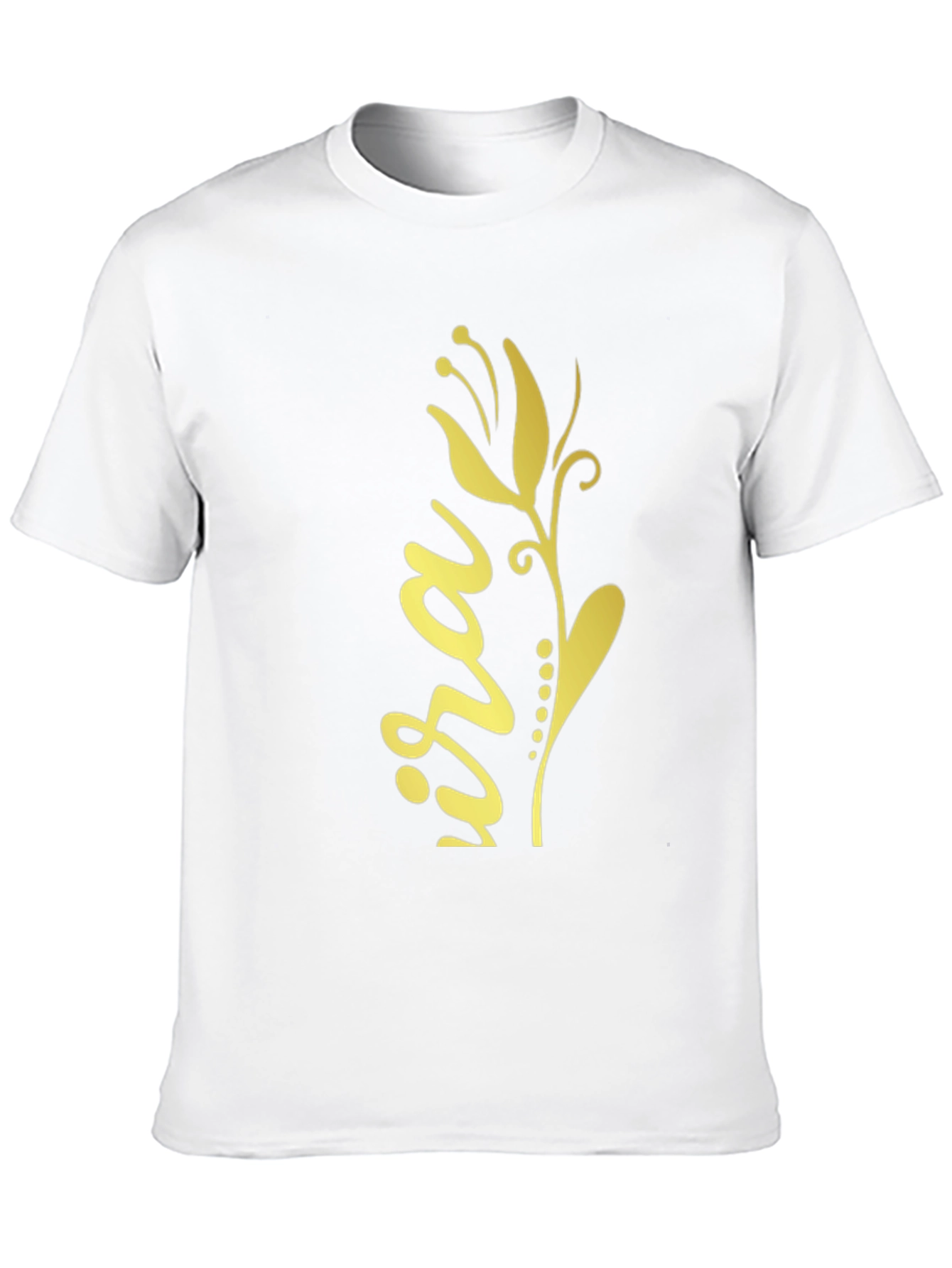 Floral Ira Print Black T-Shirt