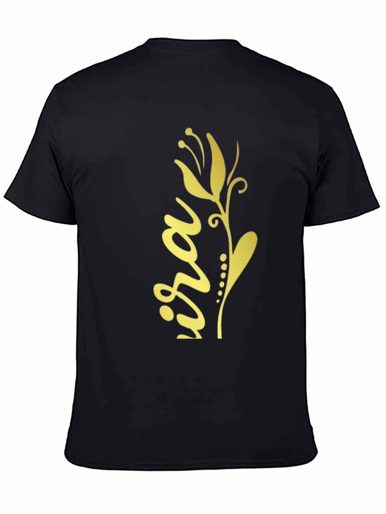 Floral Ira Print Black T-Shirt