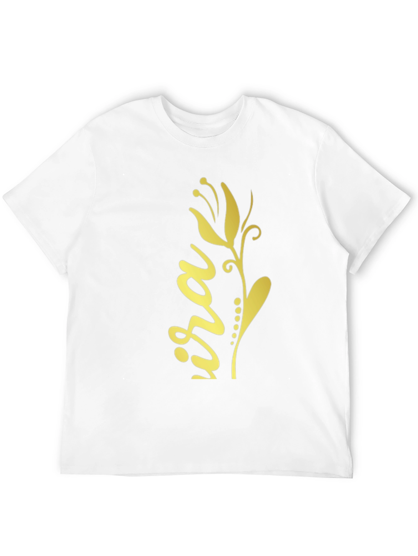 Floral Ira Print Black T-Shirt