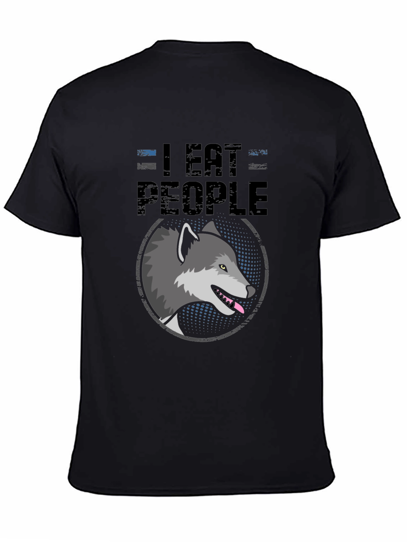 I Eat People Wolf Graphic T-Shirt