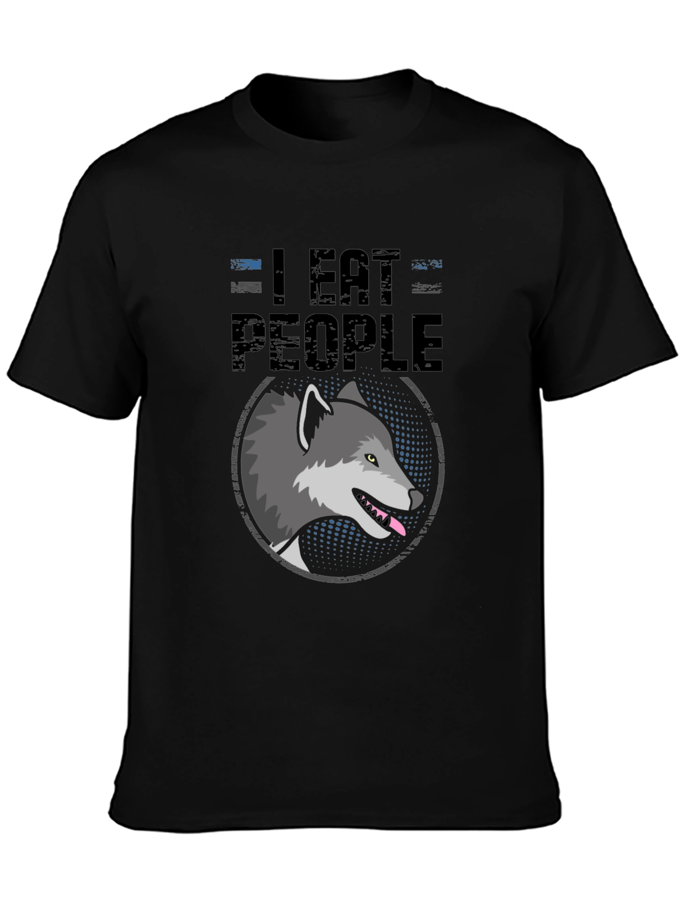 I Eat People Wolf Graphic T-Shirt
