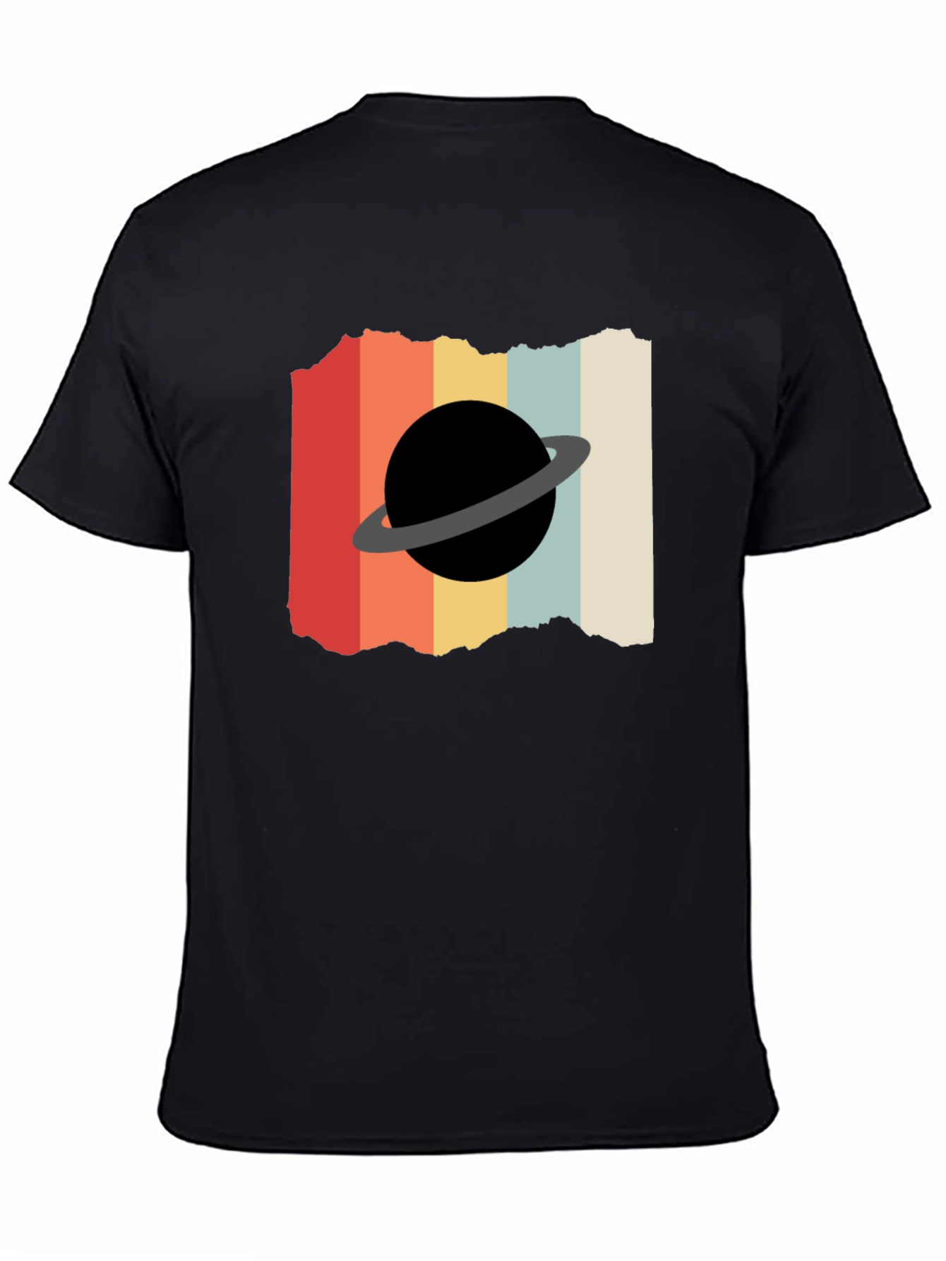 Retro Planet Graphic Tee - Black