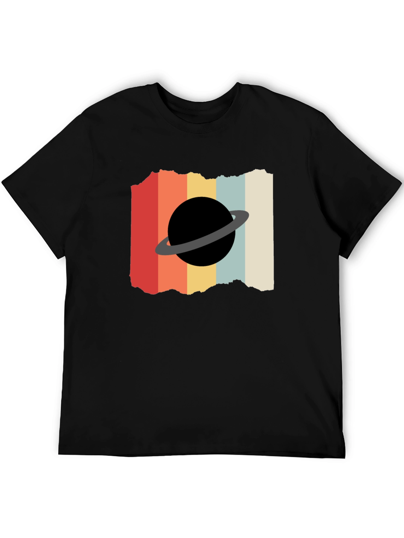 Retro Planet Graphic Tee - Black