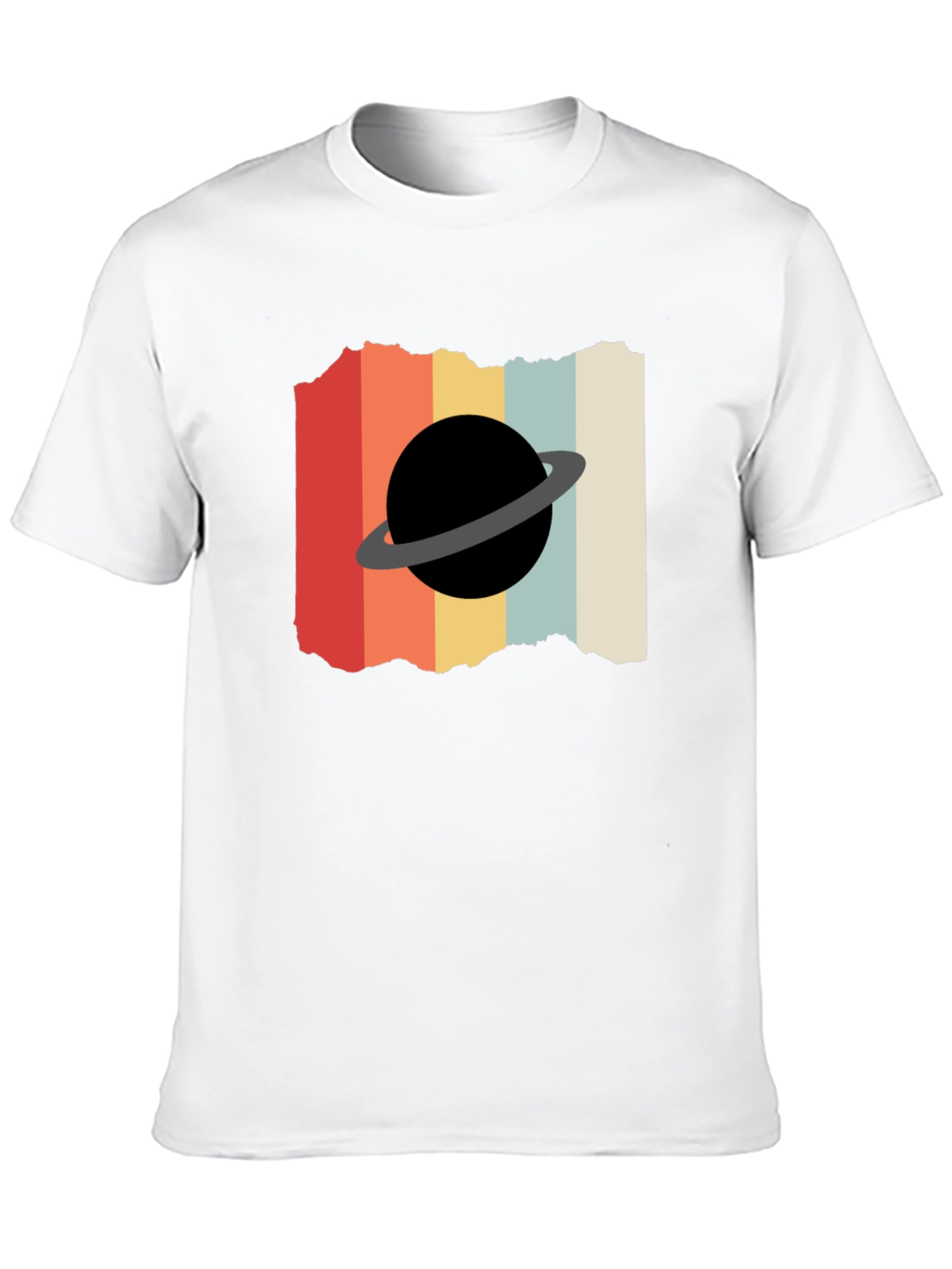 Retro Planet Graphic Tee - Black