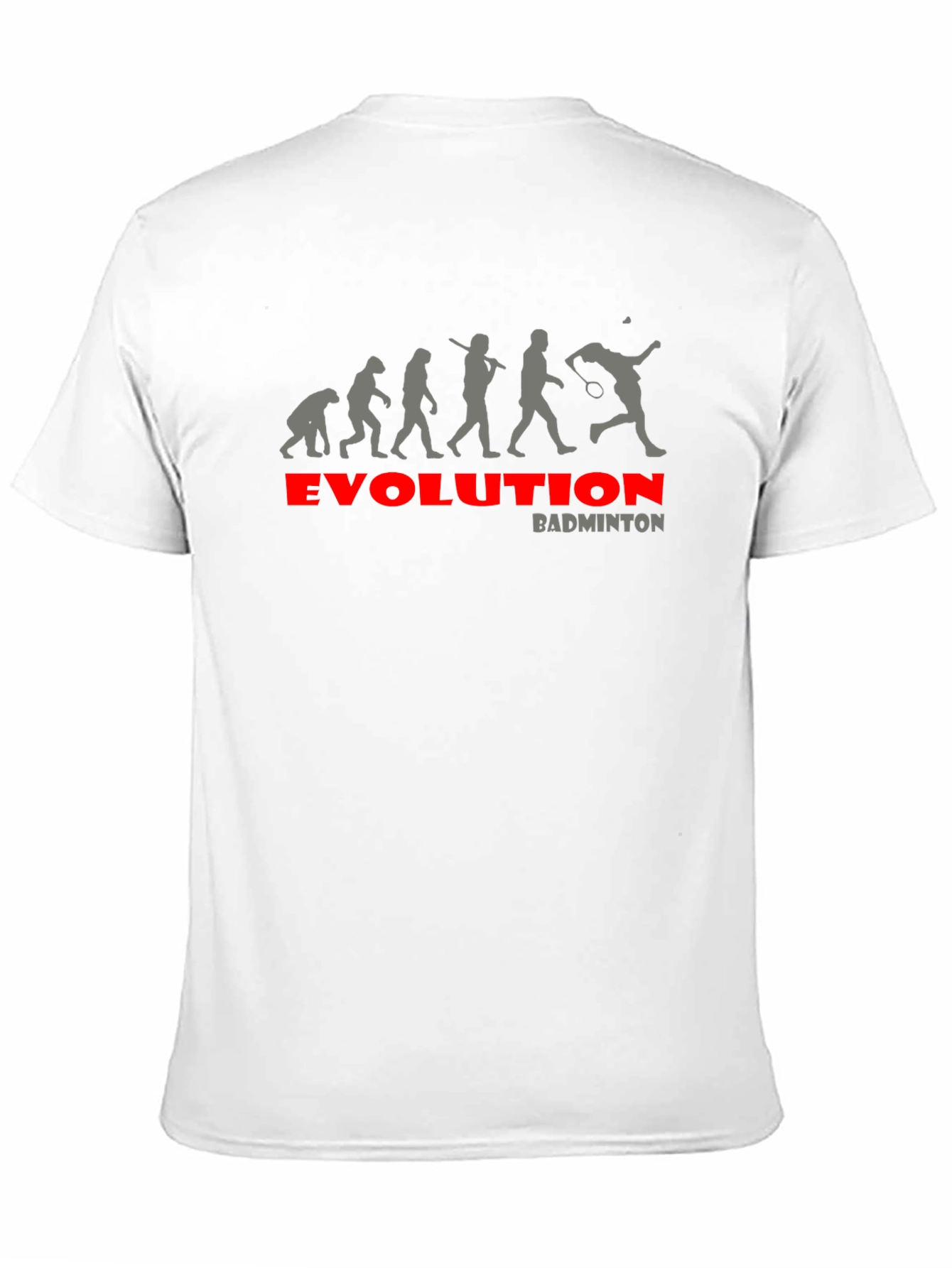Evolution of Badminton Black T-Shirt