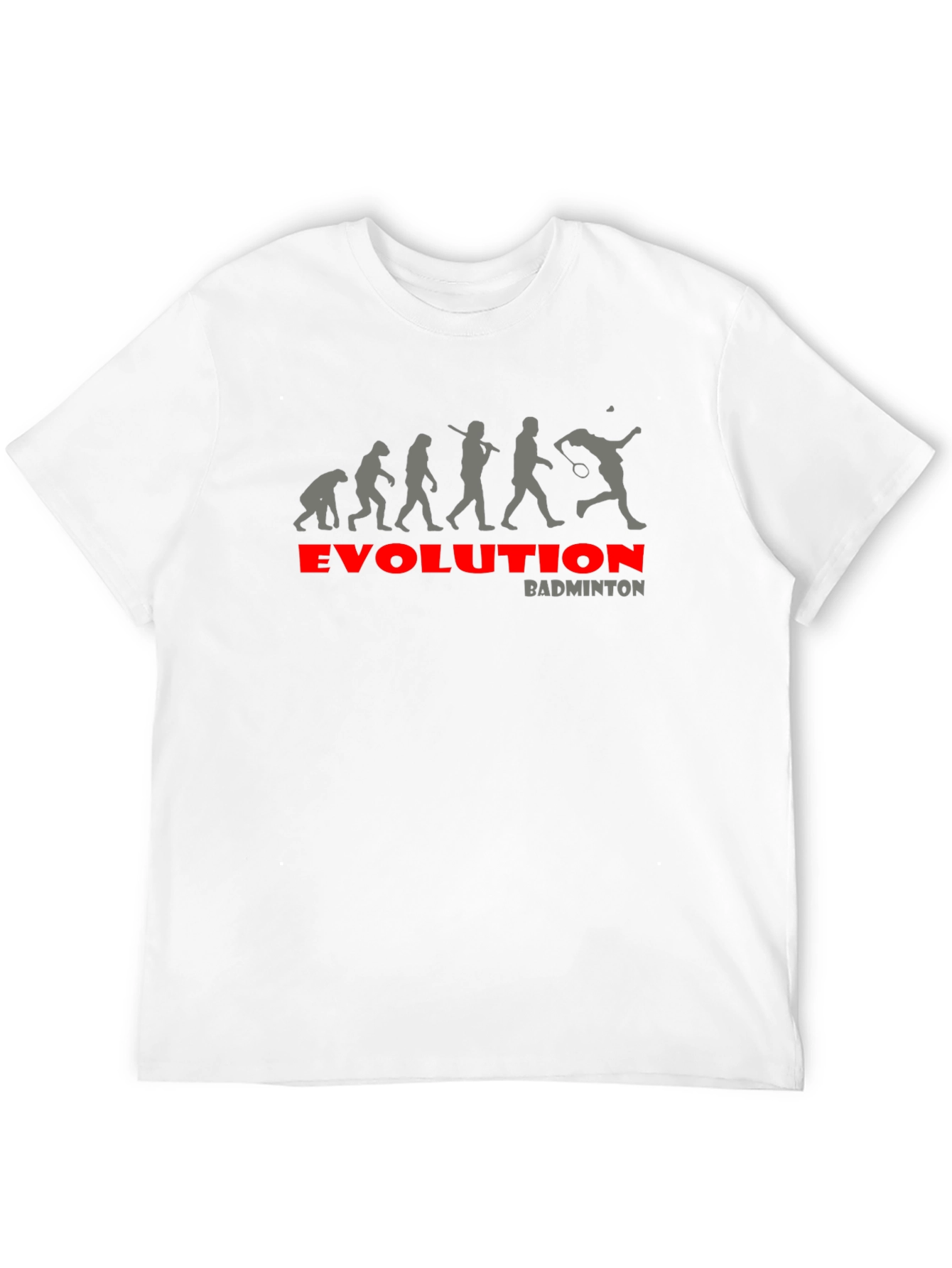 Evolution of Badminton Black T-Shirt