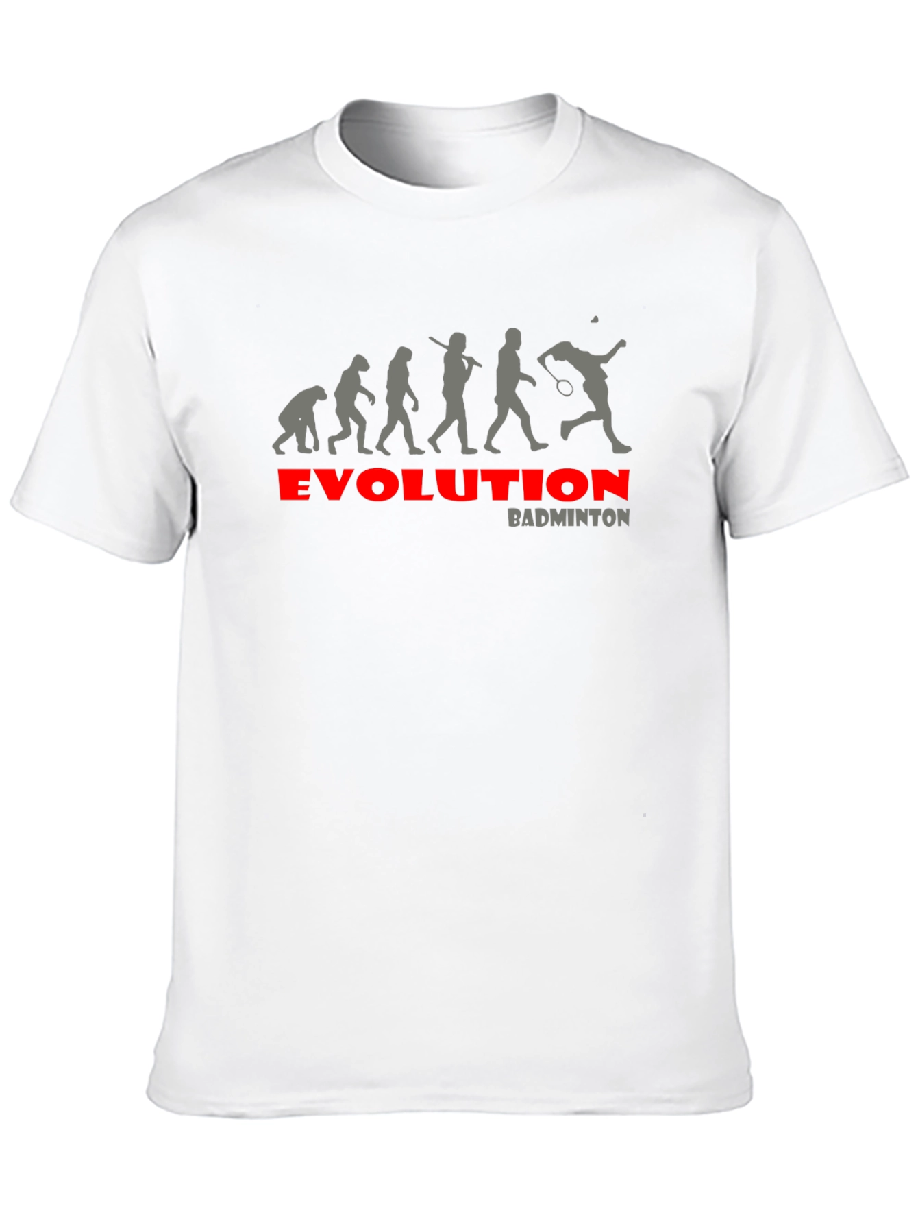 Evolution of Badminton Black T-Shirt