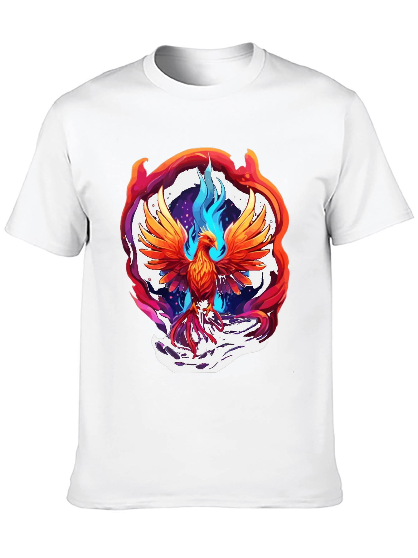 Phoenix Graphic Tee - Black Cotton Blend Comfort