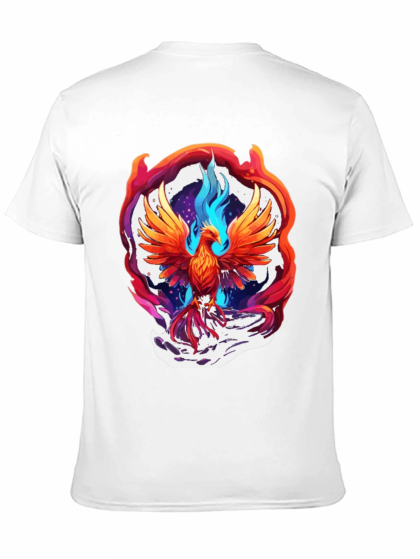 Phoenix Graphic Tee - Black Cotton Blend Comfort