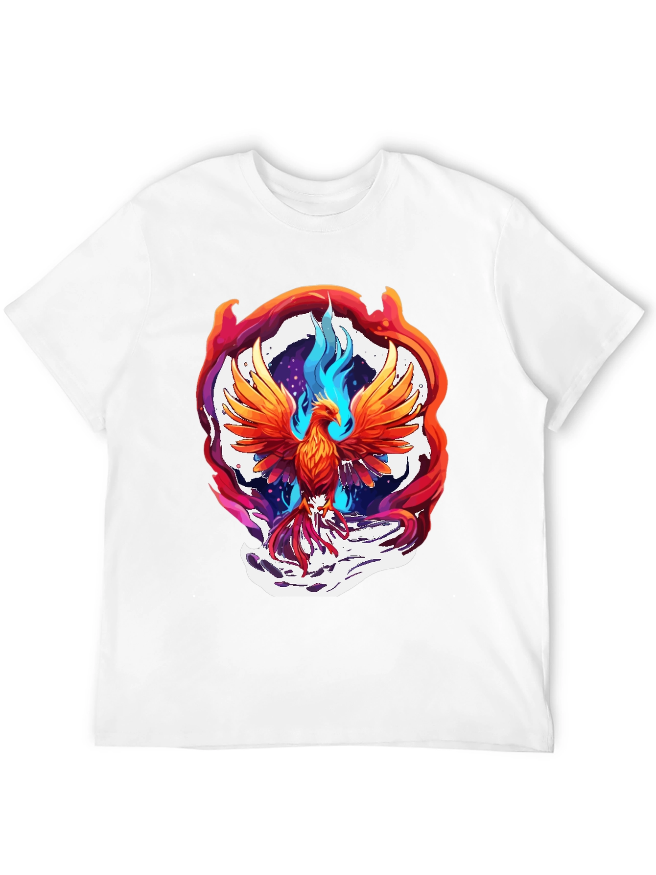 Phoenix Graphic Tee - Black Cotton Blend Comfort