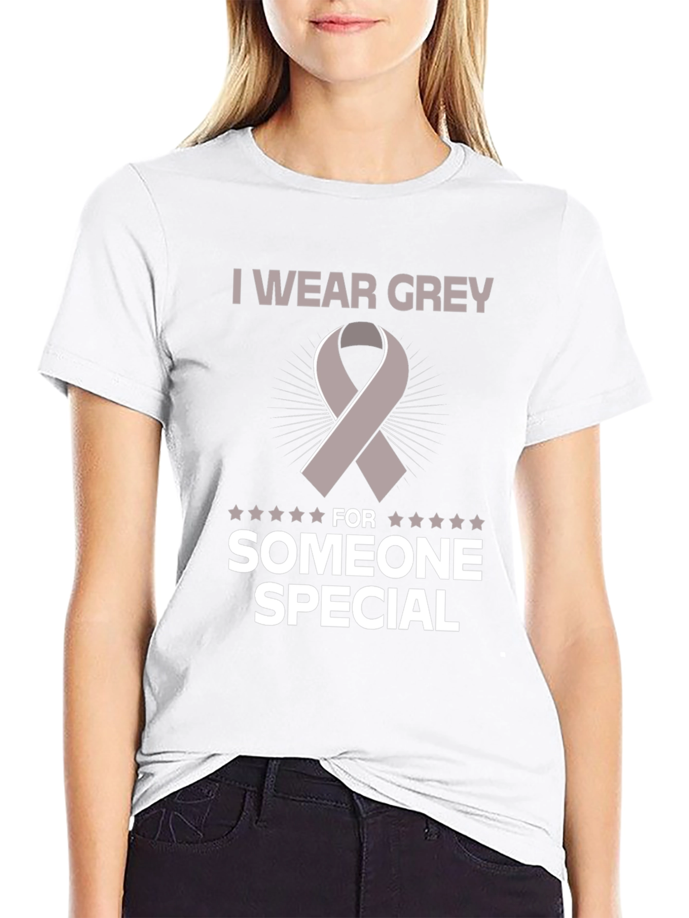Grey Ribbon Awareness T-Shirt