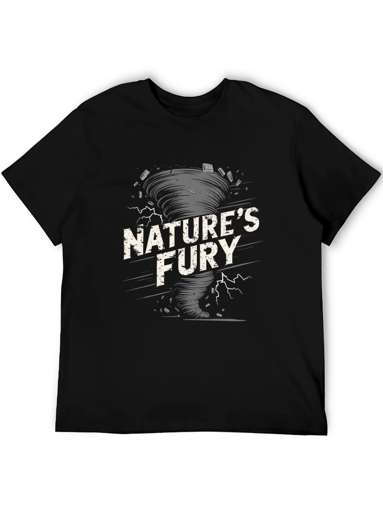 Natures Fury Graphic Tee - Black Casual Shirt