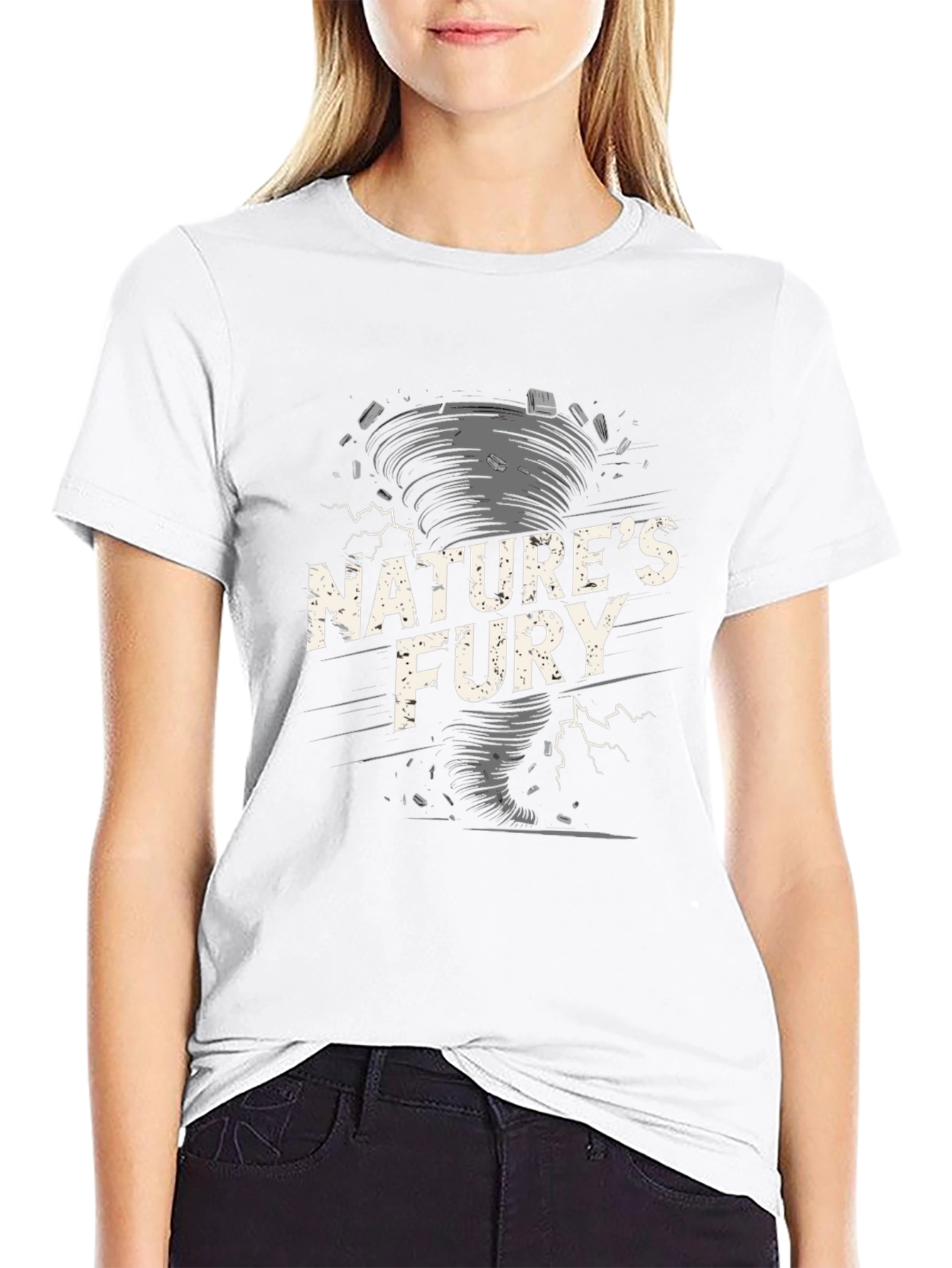 Natures Fury Graphic Tee - Black Casual Shirt