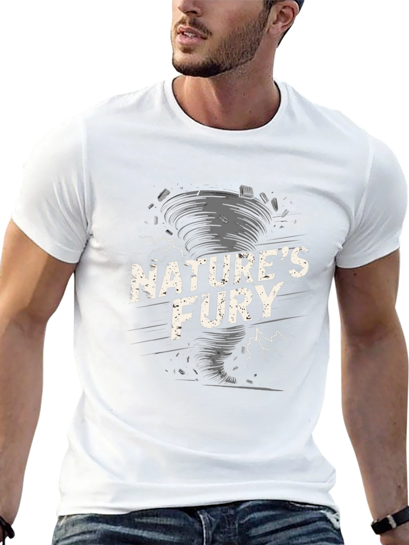 Natures Fury Graphic Tee - Black Casual Shirt