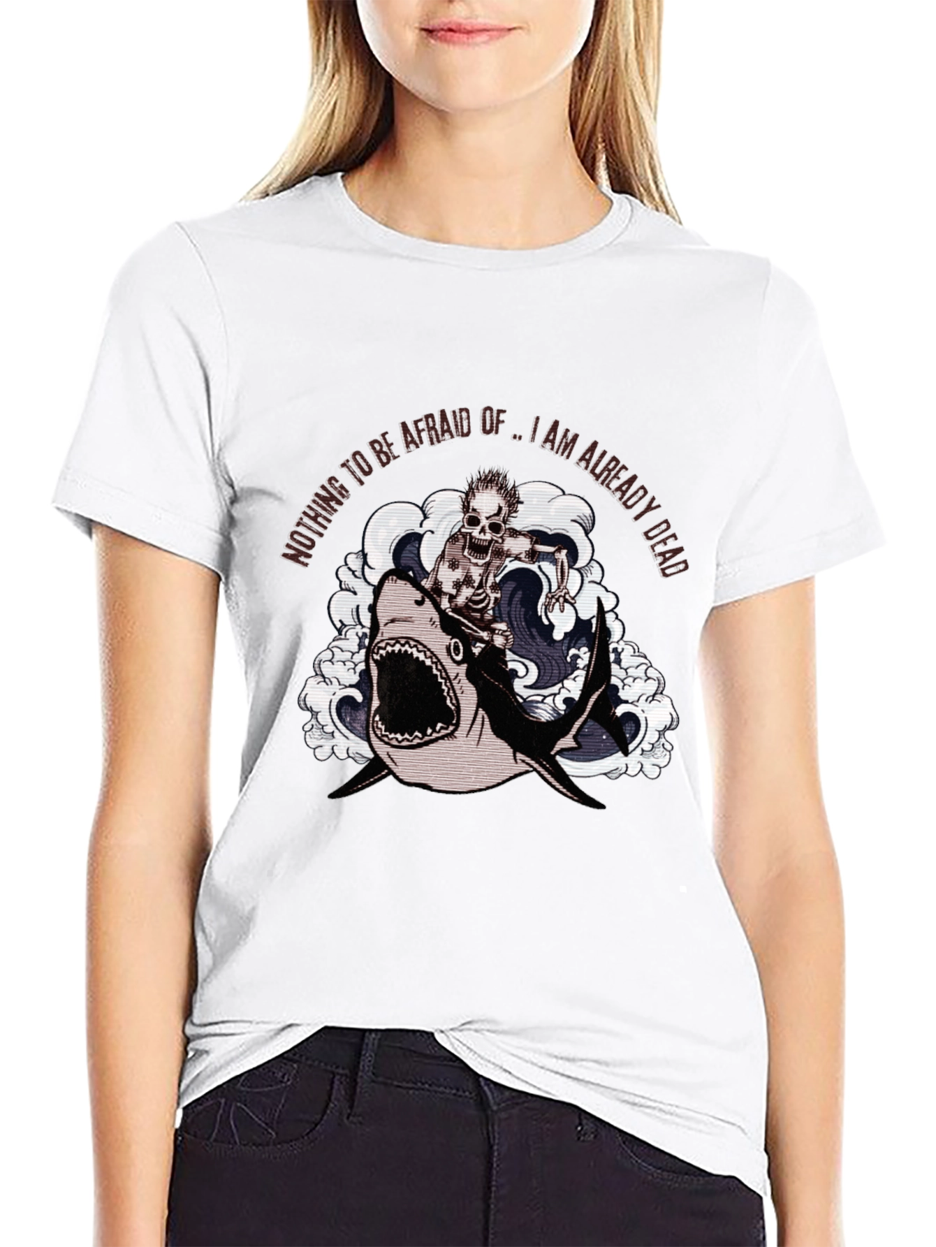Shark Skeleton Rider Graphic Tee