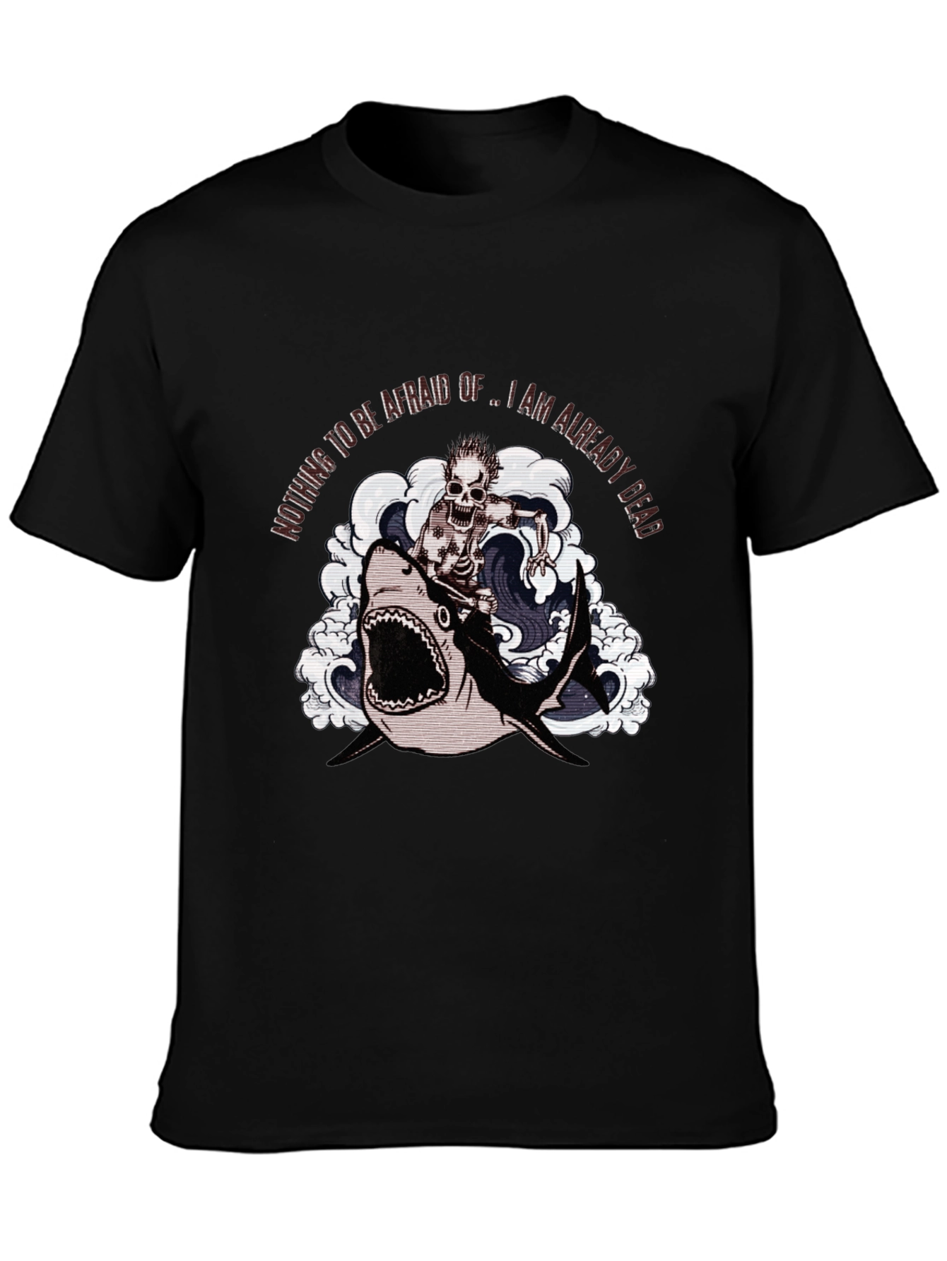 Shark Skeleton Rider Graphic Tee