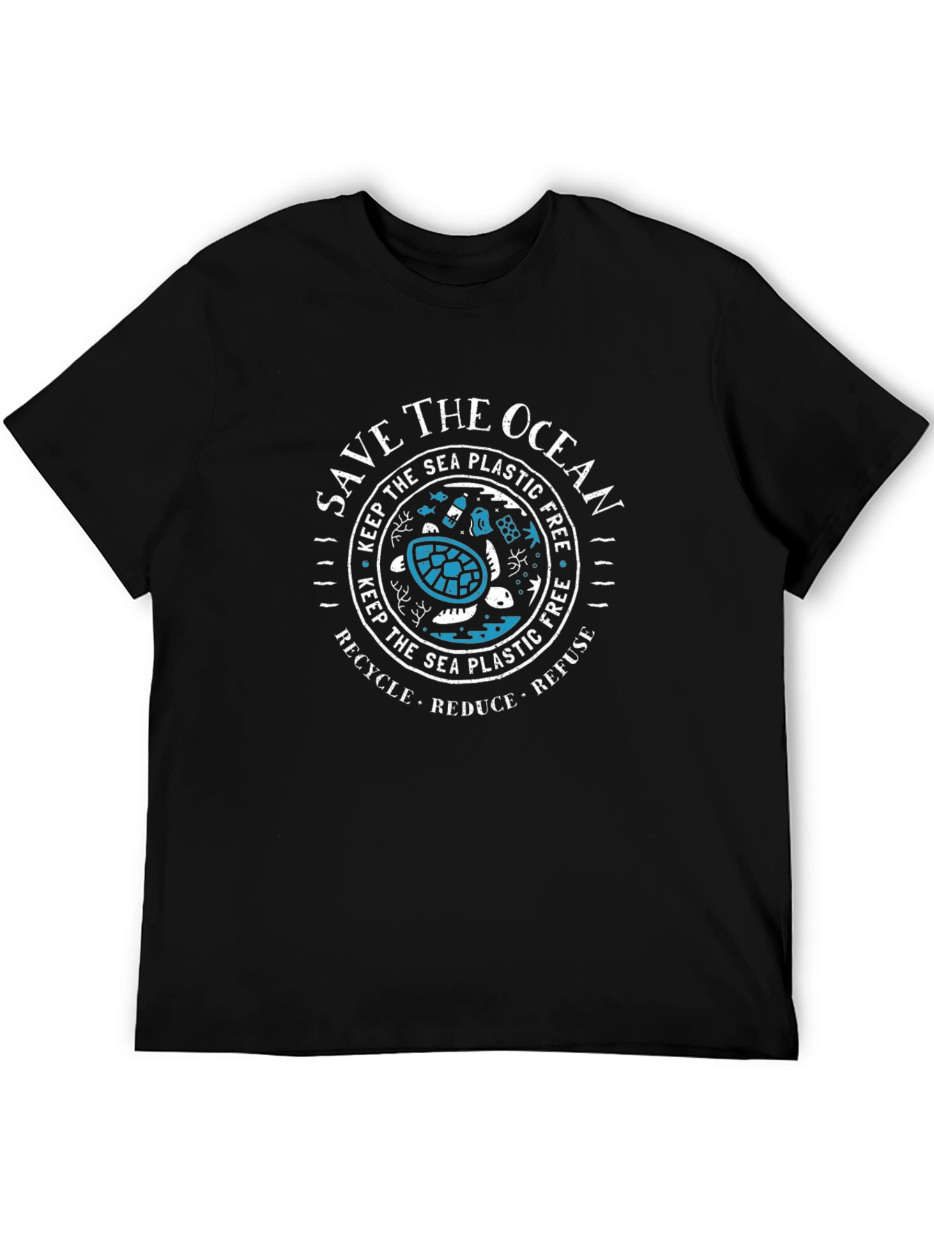 Save the Ocean Turtle Graphic T-Shirt