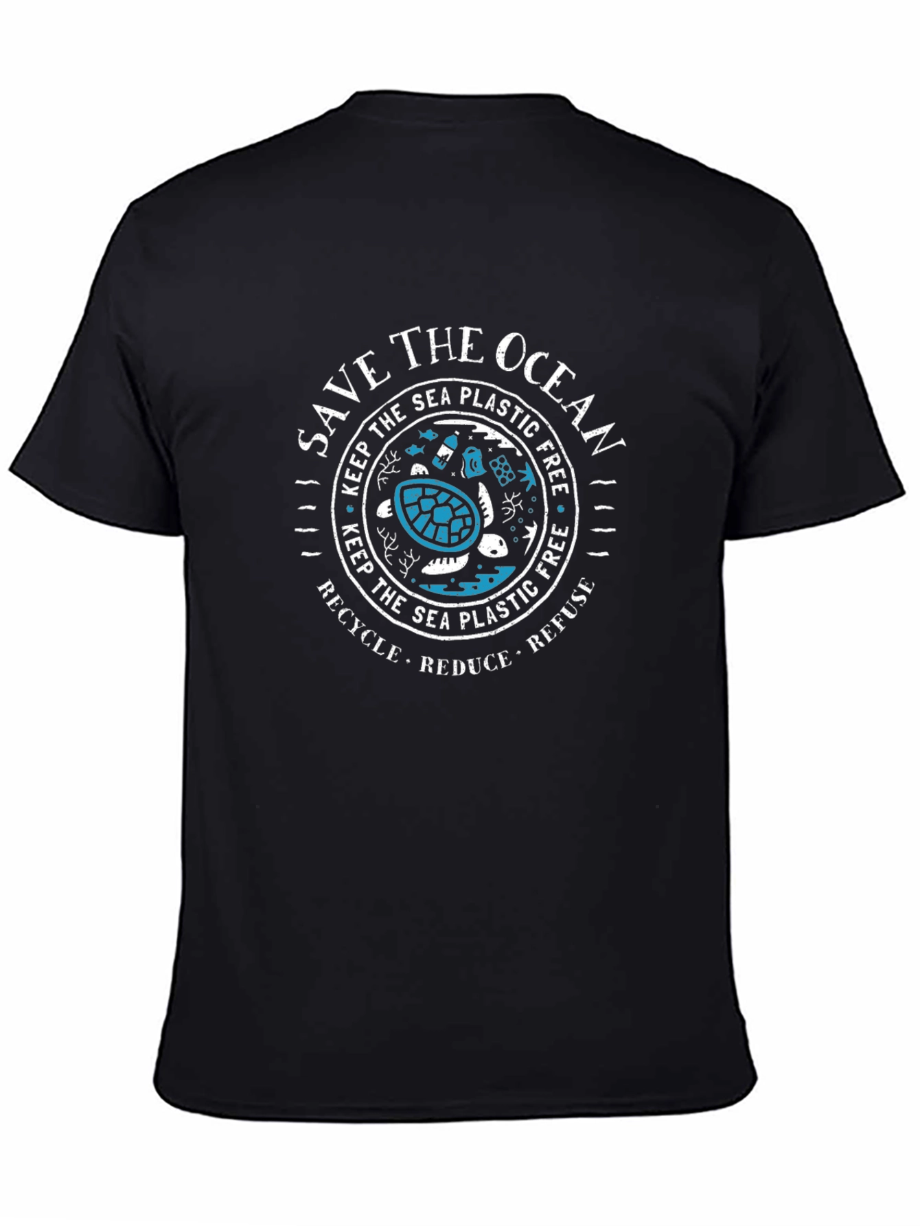 Save the Ocean Turtle Graphic T-Shirt