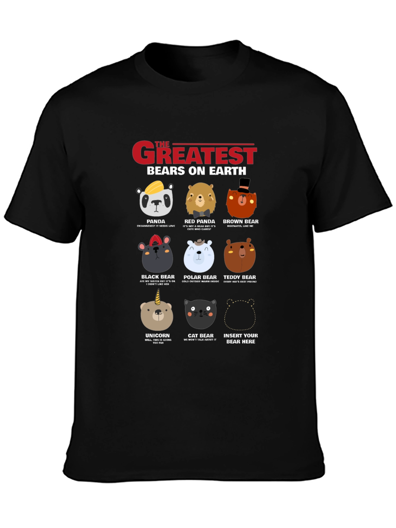 Greatest Bears On Earth Graphic T-Shirt