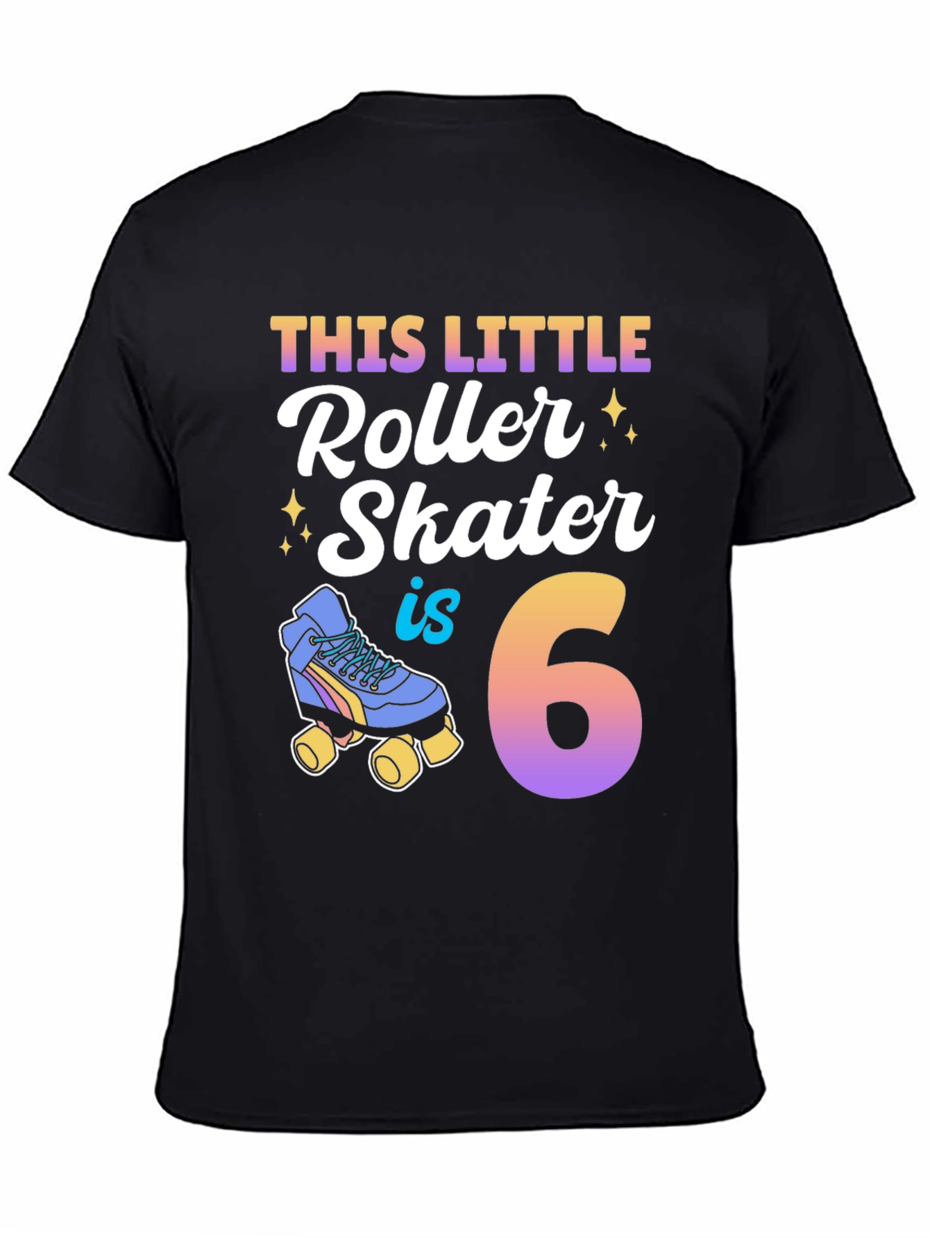 This Little Roller Skater is 6 Birthday Shirt