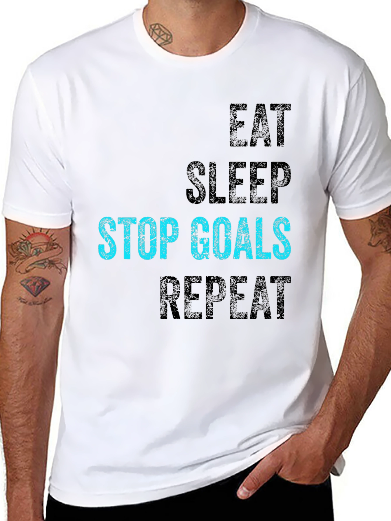 Eat Sleep Stop Goals Repeat T-Shirt