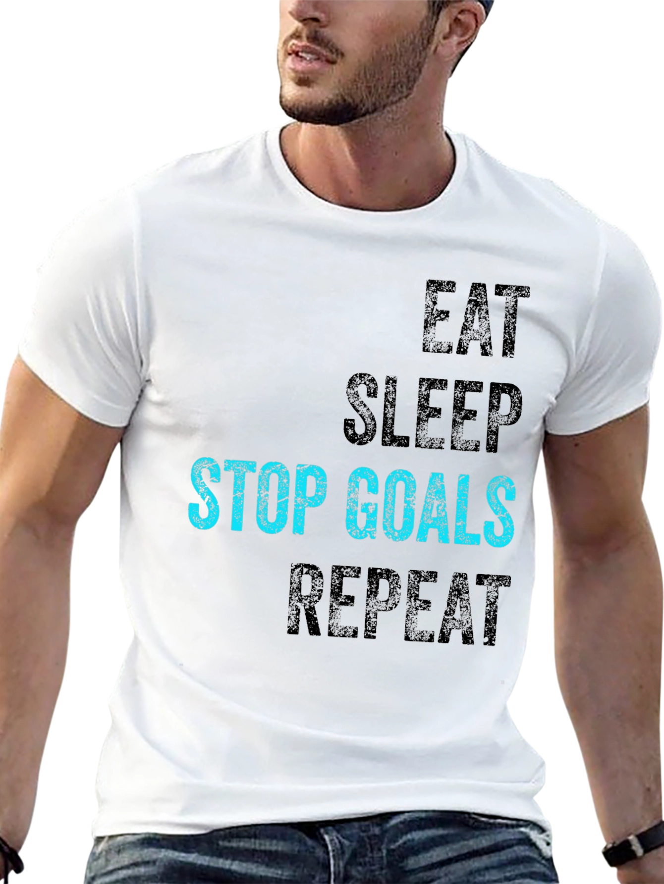 Eat Sleep Stop Goals Repeat T-Shirt